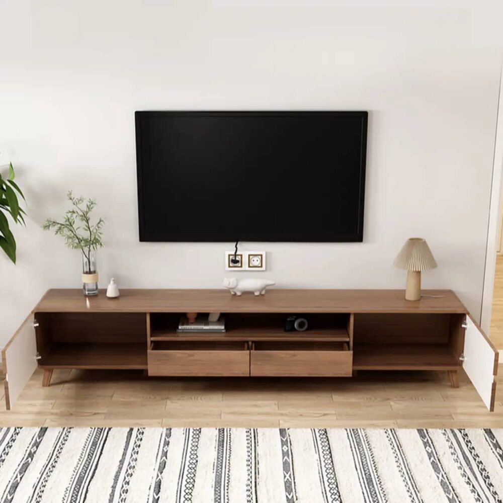 scandinavian-walnut-wood-tv-stand-with-cabinet-storage-4 Scandinavian Walnut Wood Tv Stand With Cabinet Storage 4