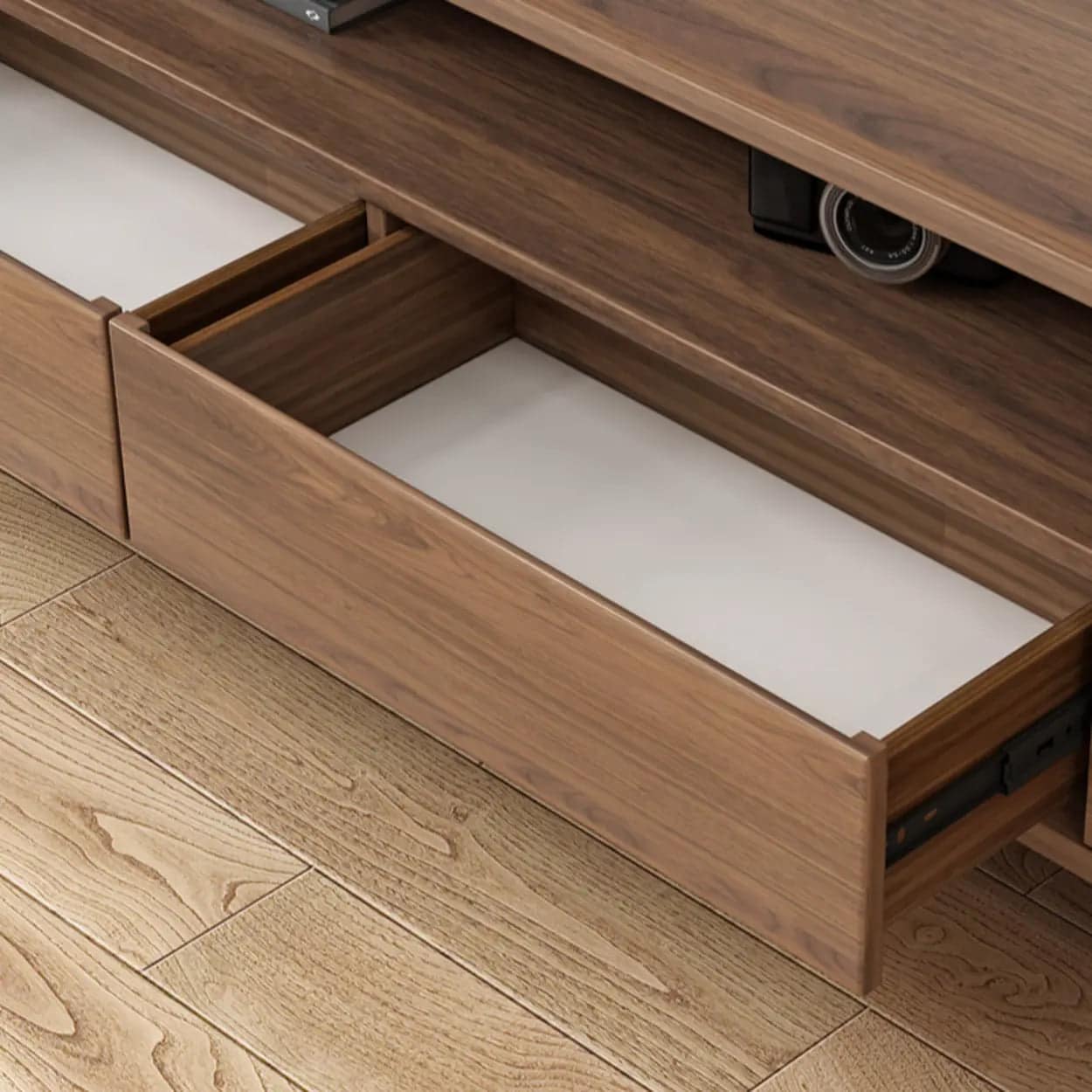 scandinavian-walnut-wood-tv-stand-with-cabinet-storage-8 Scandinavian Walnut Wood Tv Stand With Cabinet Storage 8