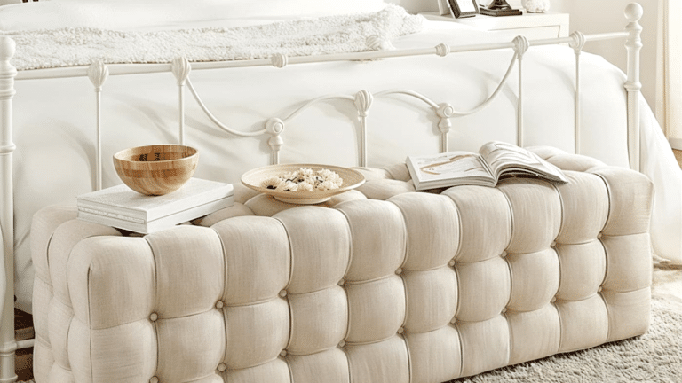 The Lora Linen Bench