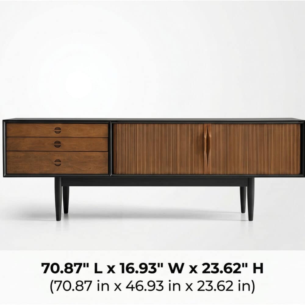 The Retro Walnut TV Stand - dimensions - 相册图 #14 3 The Retro Walnut TV Stand 相册图 #14 dimensions