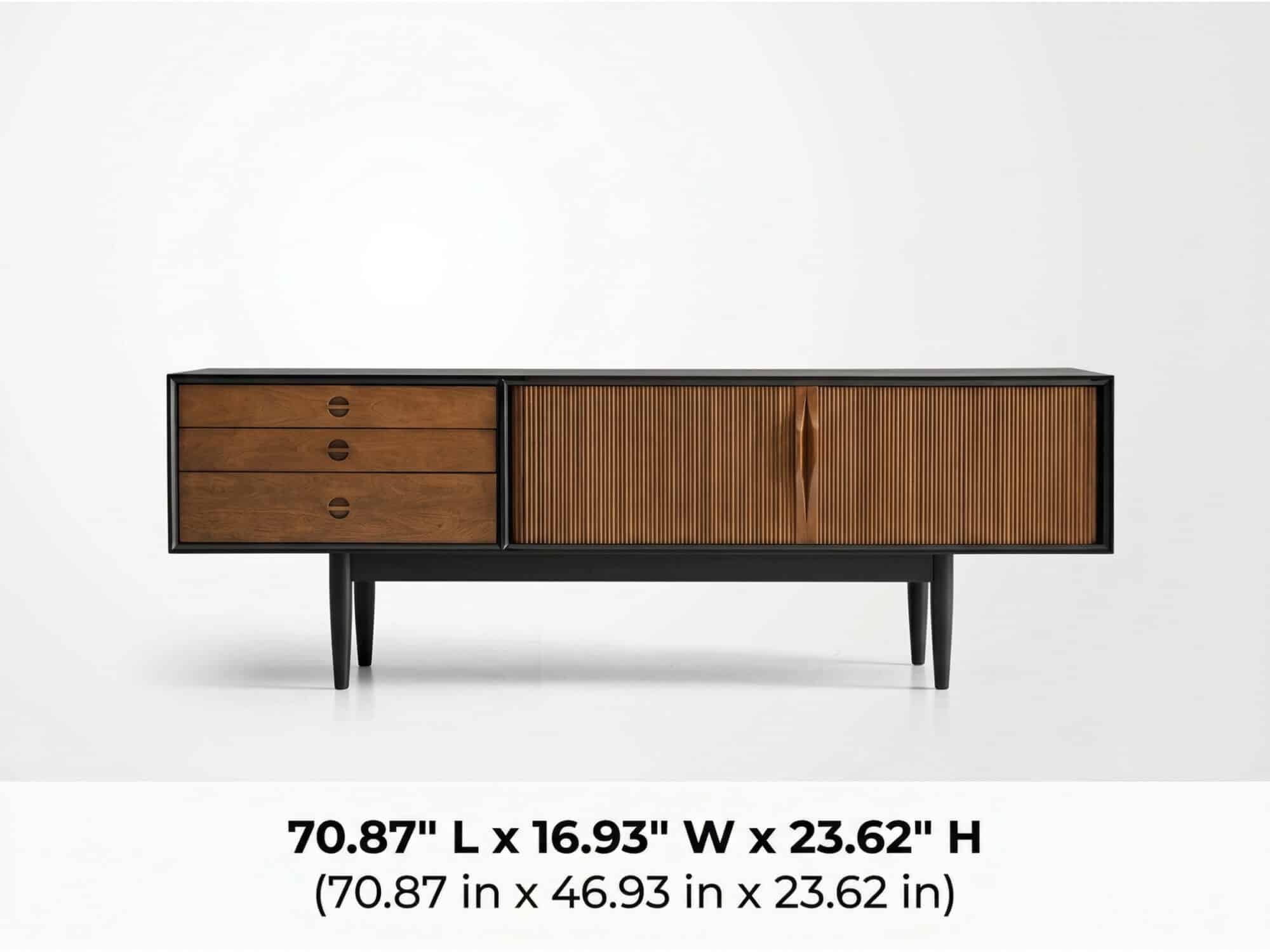 The Retro Walnut TV Stand - dimensions - 相册图 #14 3 The Retro Walnut TV Stand 相册图 #14 dimensions