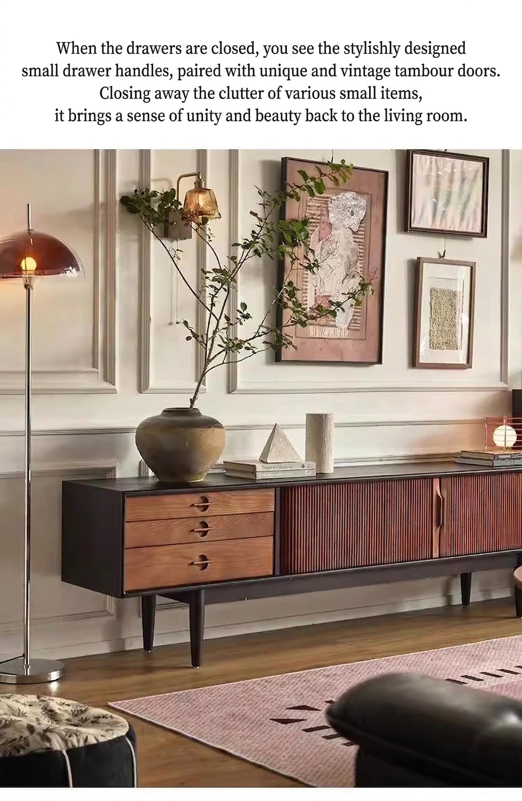 The Retro Walnut TV Stand 手动上传图 translated