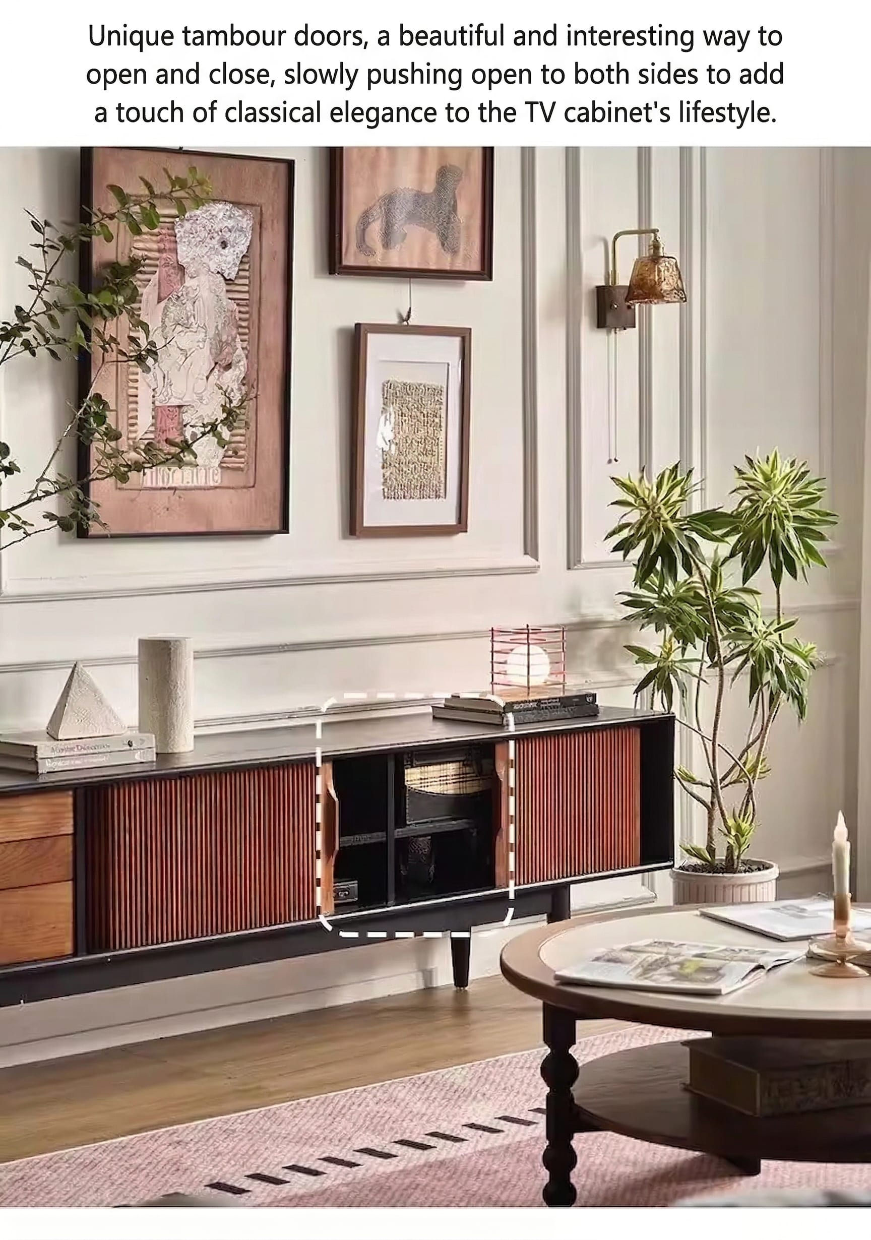 The Retro Walnut TV Stand 手动上传图 translated