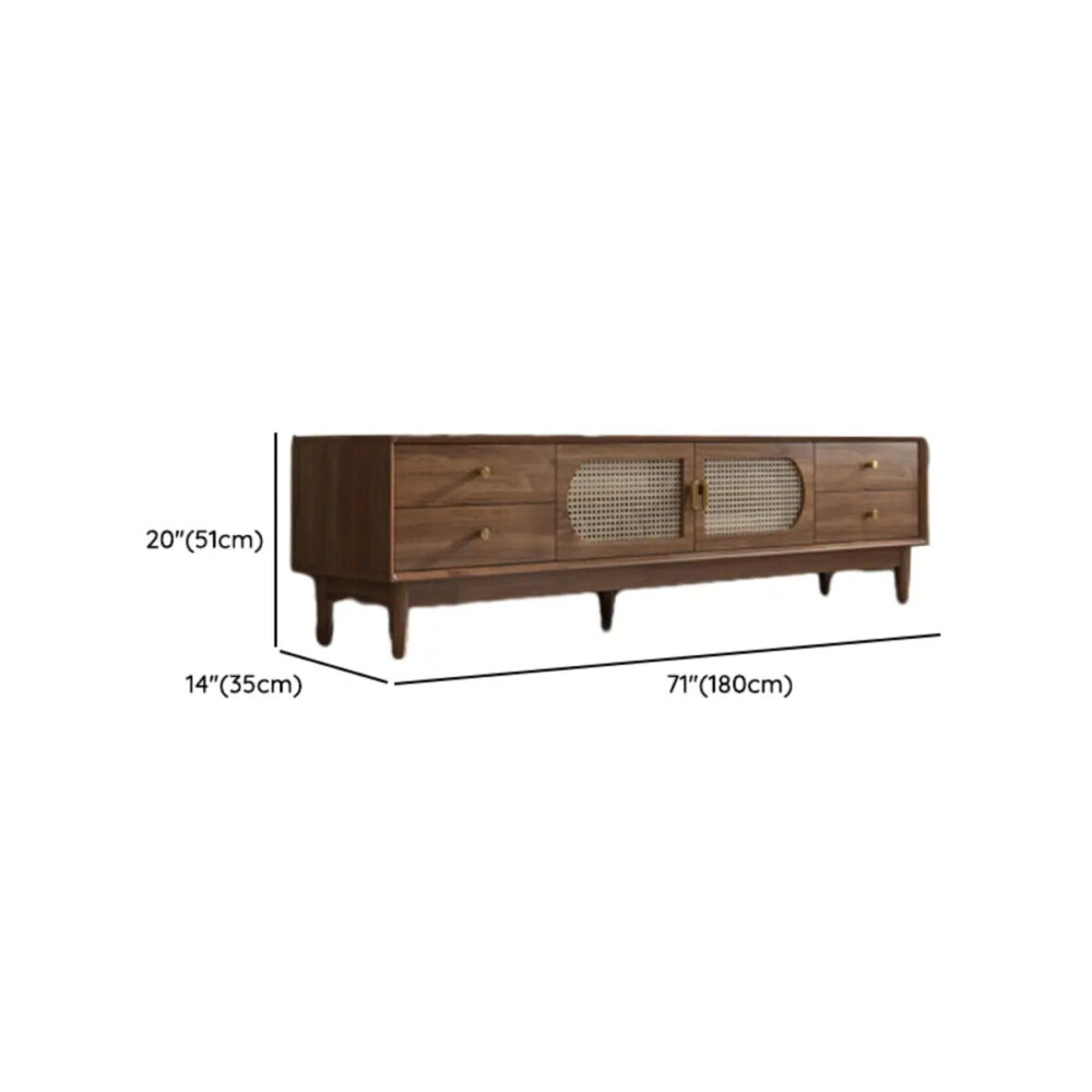 traditional-brown-rubberwood-ventilated-tv-stand-9 Traditional Brown Rubberwood Ventilated Tv Stand 9