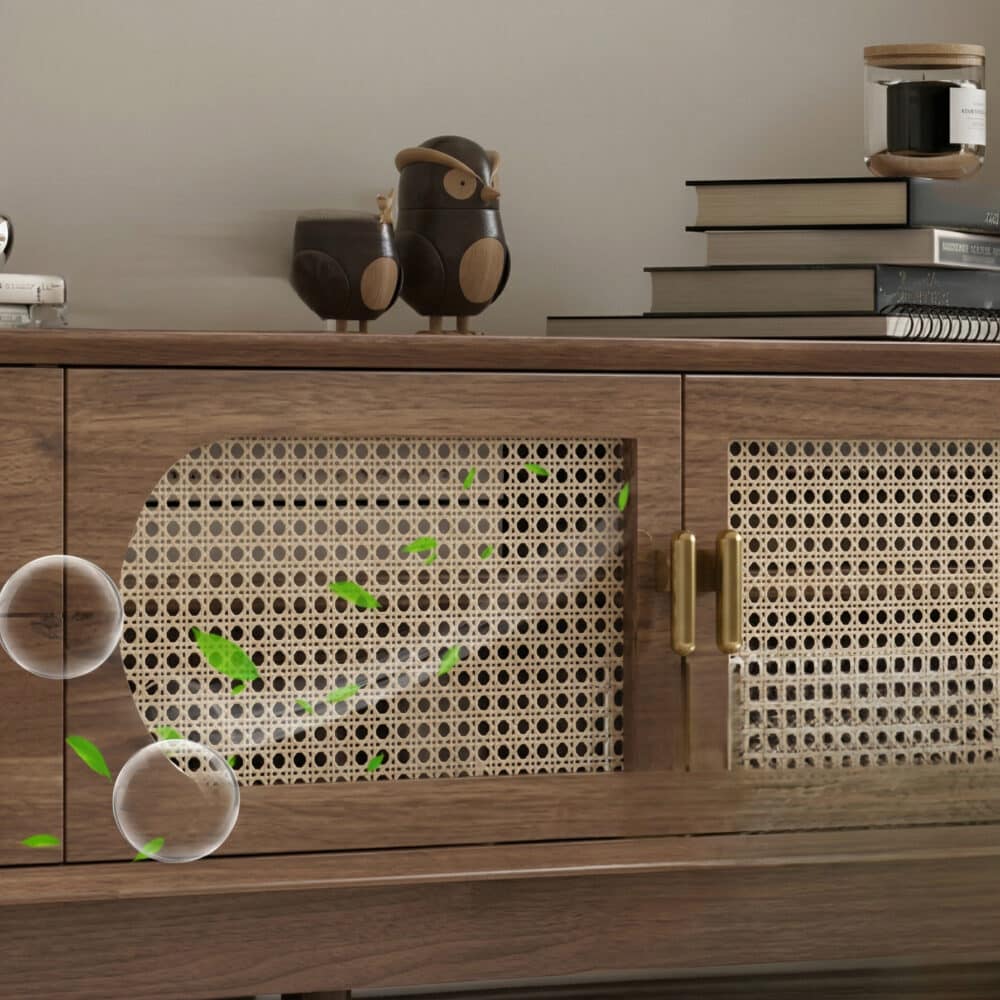 Traditional Brown Rubberwood Ventilated TV Stand - resized - 相册图 #7 Traditional Brown Rubberwood Ventilated TV Stand 相册图 #7 resized