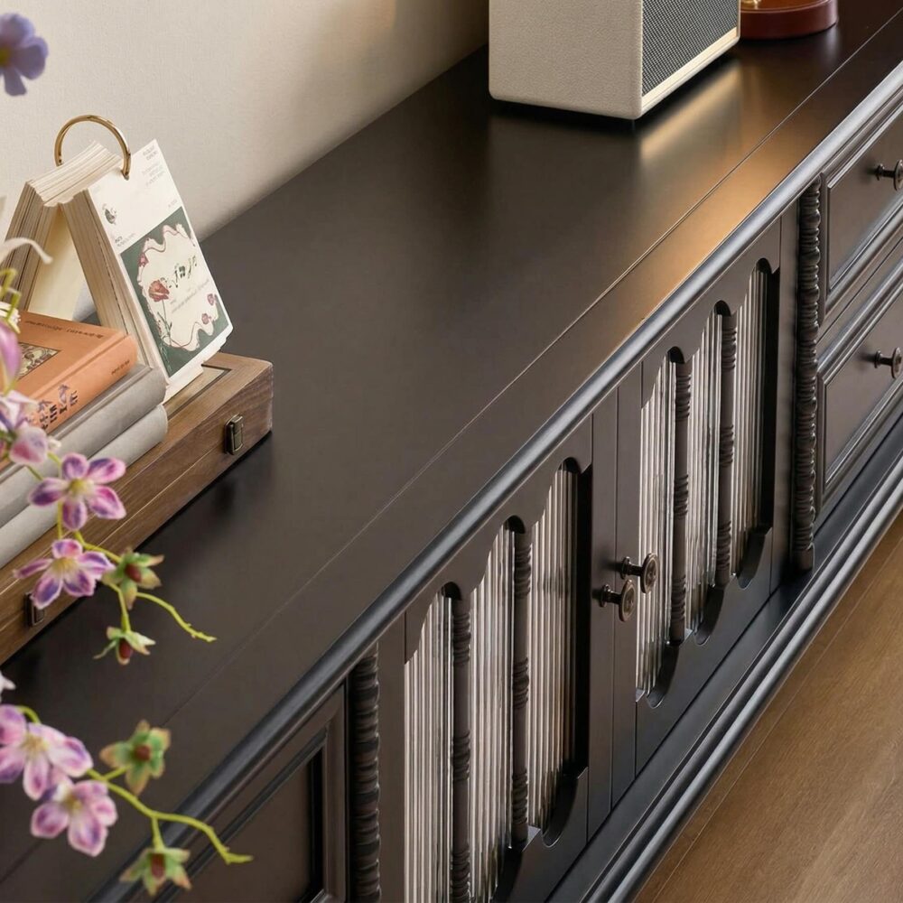 vintage-rectangle-elegant-black-tv-stand-with-cabinet-12 Vintage Rectangle Elegant Black Tv Stand With Cabinet 12