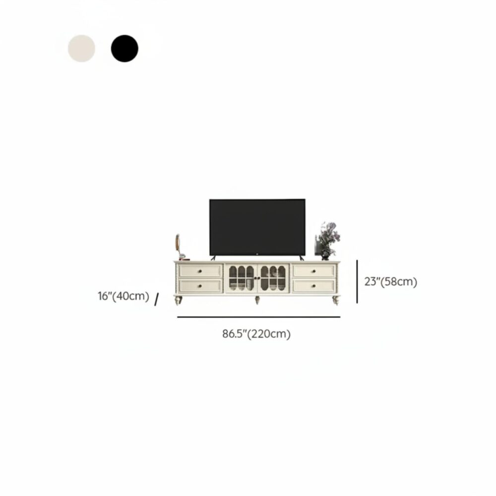 vintage-rectangle-elegant-black-tv-stand-with-cabinet-24 Vintage Rectangle Elegant Black Tv Stand With Cabinet 24