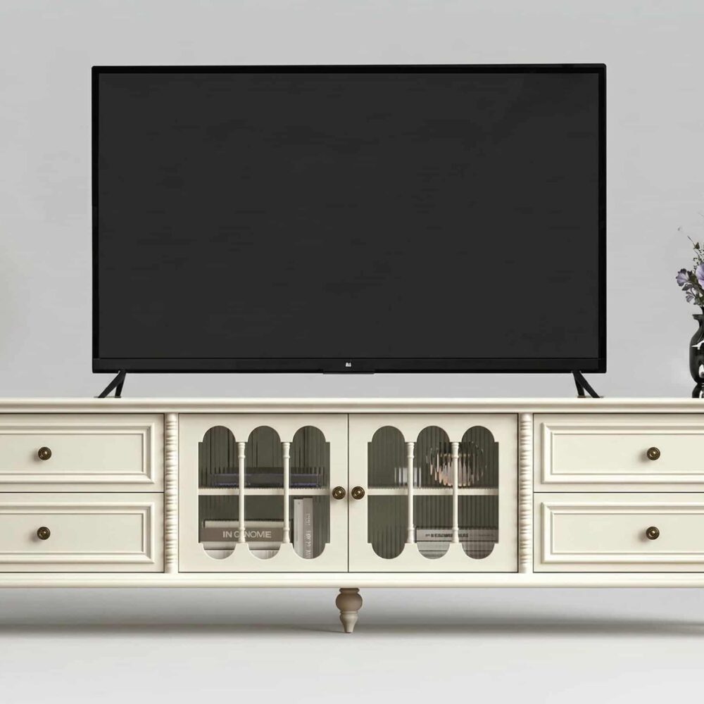 vintage-rectangle-elegant-black-tv-stand-with-cabinet-3 Vintage Rectangle Elegant Black Tv Stand With Cabinet 3