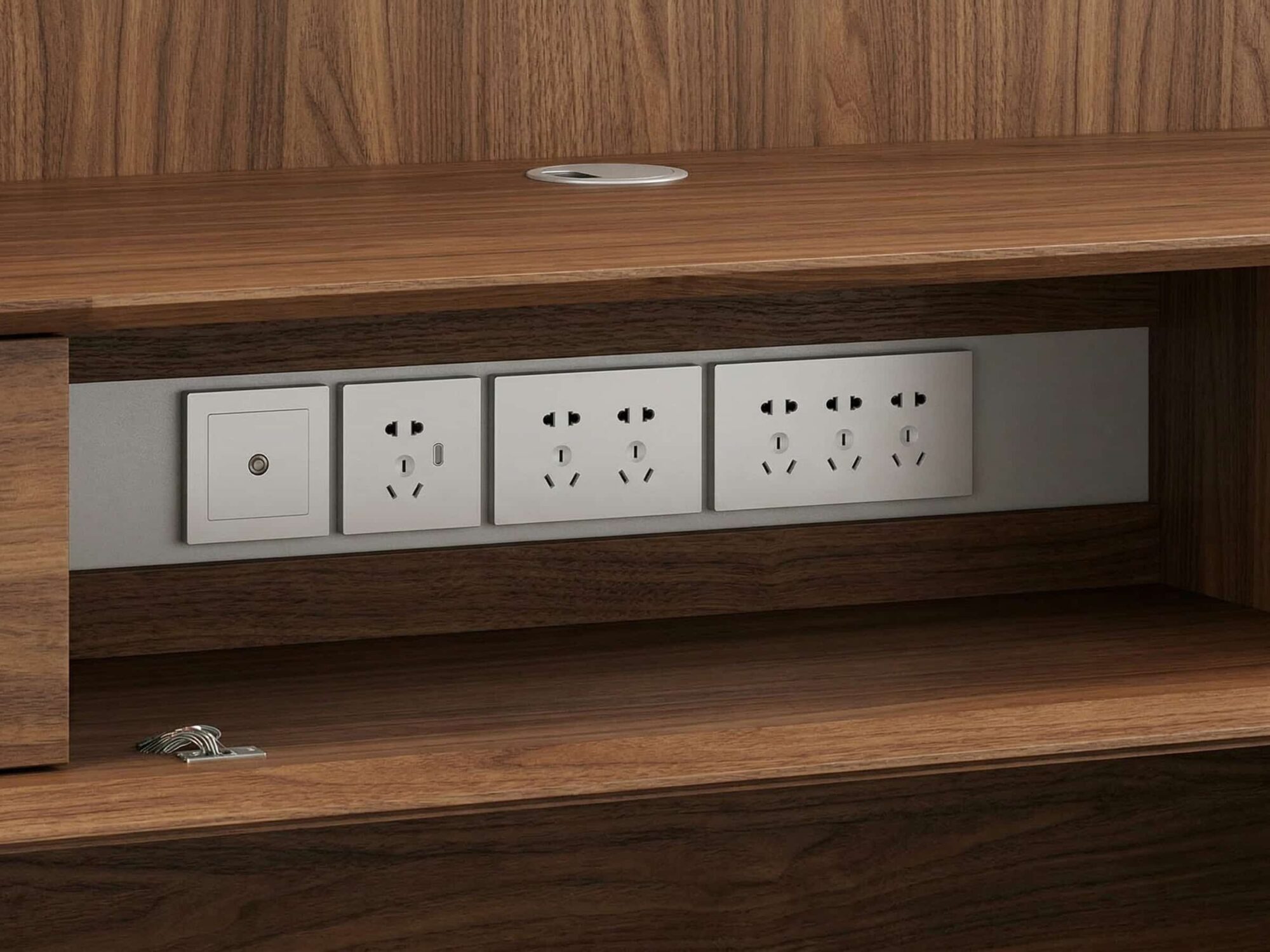 walnut-black-wooden-drawers-floating-mount-tv-stand-13 Walnut Black Wooden Drawers Floating Mount Tv Stand 13