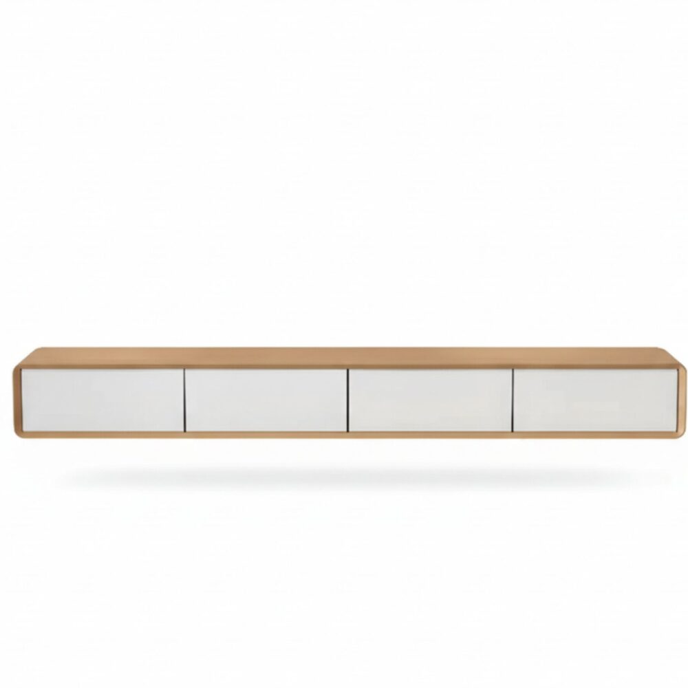 walnut-black-wooden-drawers-floating-mount-tv-stand-4 Walnut Black Wooden Drawers Floating Mount Tv Stand 4