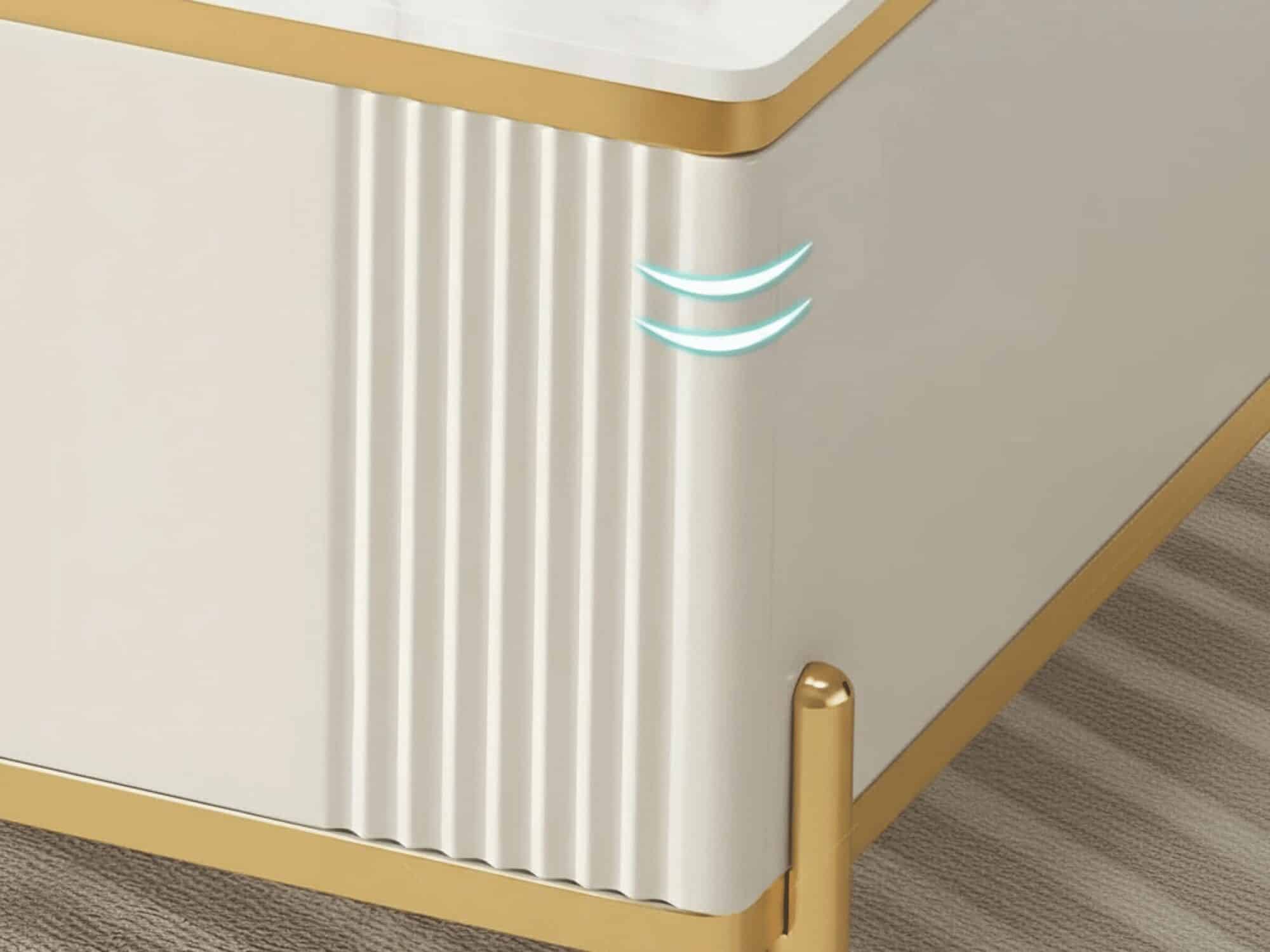 white-glass-open-storage-drawers-tv-stand-with-legs-10 White Glass Open Storage Drawers Tv Stand With Legs 10