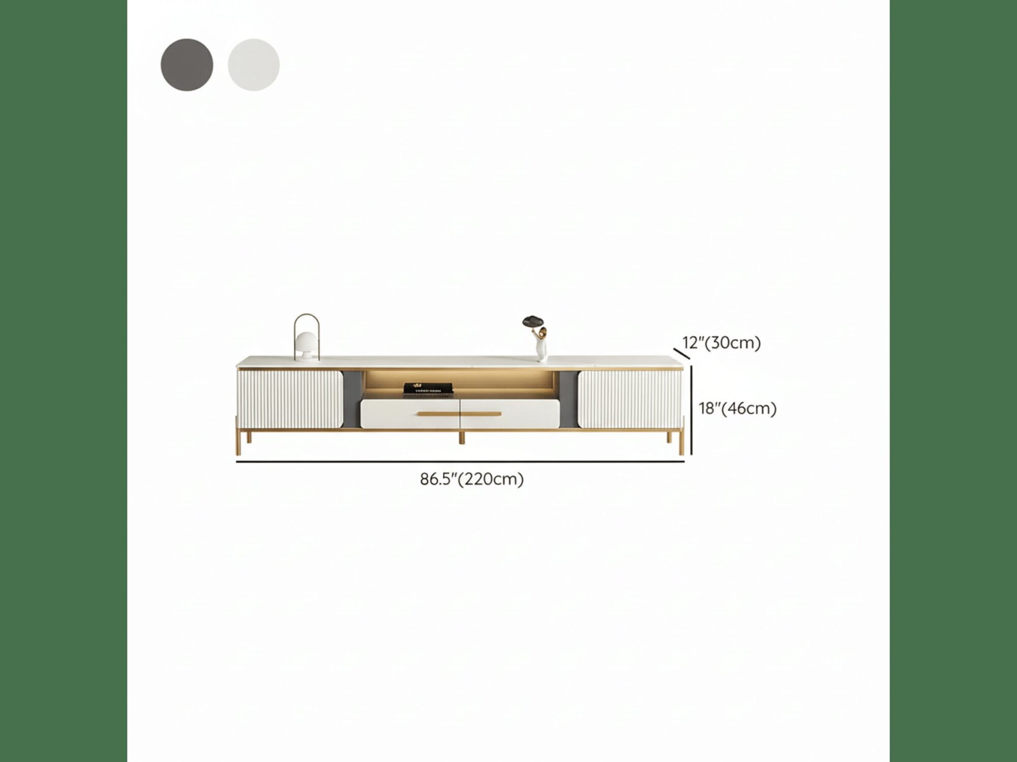 white-glass-open-storage-drawers-tv-stand-with-legs-17 White Glass Open Storage Drawers Tv Stand With Legs 17