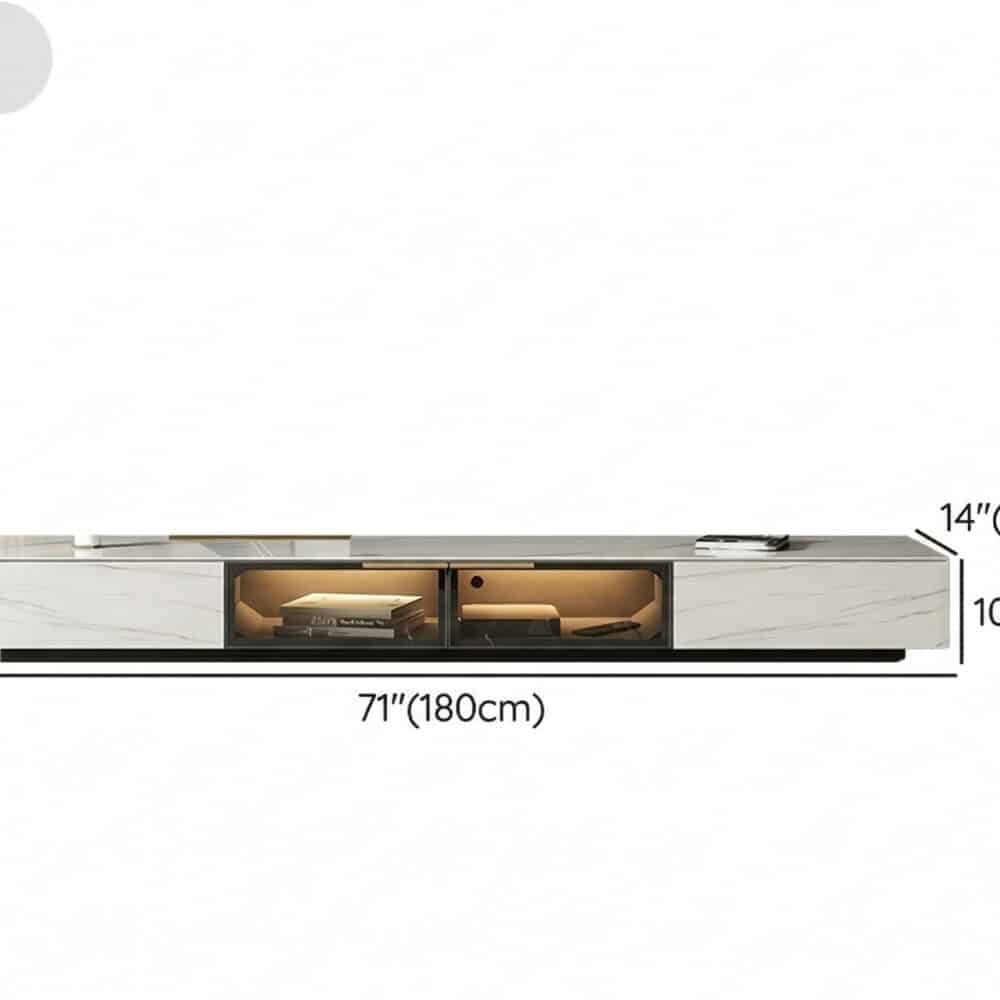 White Stone Drawers Cabinet TV Stand with Lighting - dimensions - 相册图 #13 2 White Stone Drawers Cabinet TV Stand with Lighting 相册图 #13 dimensions