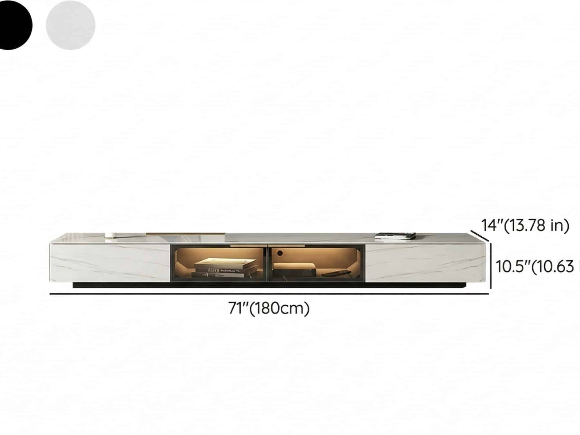 White Stone Drawers Cabinet TV Stand with Lighting - dimensions - 相册图 #13 2 White Stone Drawers Cabinet TV Stand with Lighting 相册图 #13 dimensions