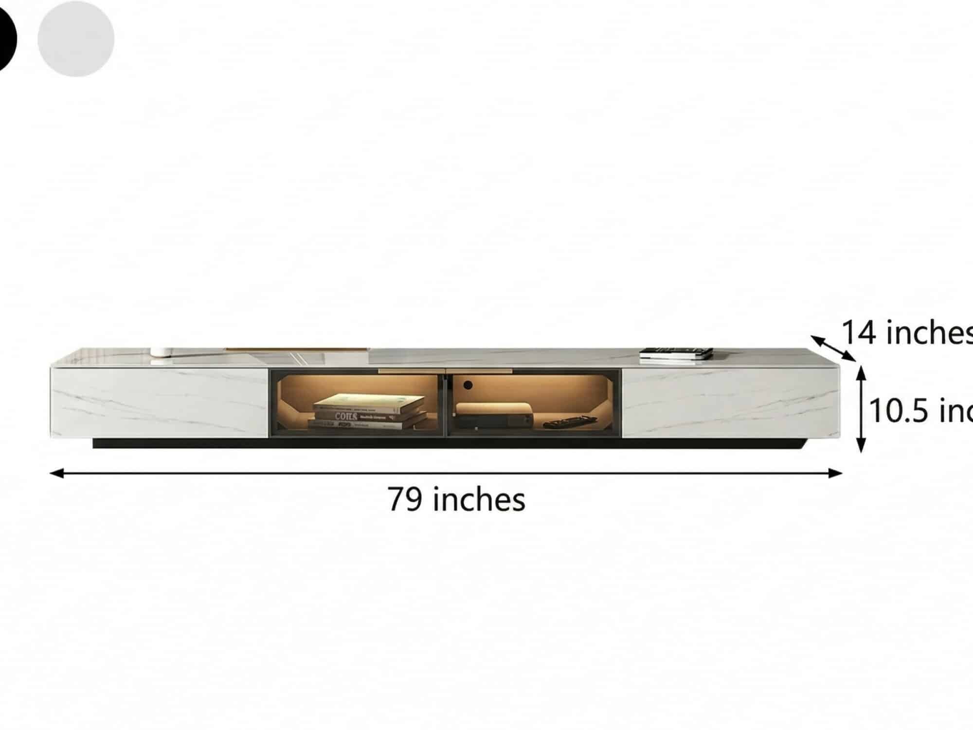 White Stone Drawers Cabinet TV Stand with Lighting - dimensions - 相册图 #14 White Stone Drawers Cabinet TV Stand with Lighting 相册图 #14 dimensions