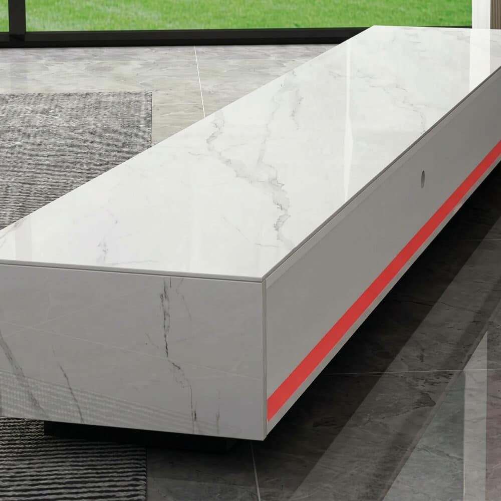 White Stone Drawers Cabinet TV Stand with Lighting - resized - 相册图 #8 White Stone Drawers Cabinet TV Stand with Lighting 相册图 #8 resized