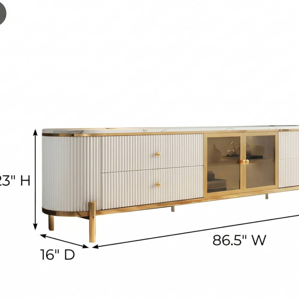 White Stone Drawers Shelves Long TV Stand with Legs - dimensions - 相册图 #8 White Stone Drawers Shelves Long TV Stand with Legs 相册图 #8 dimensions