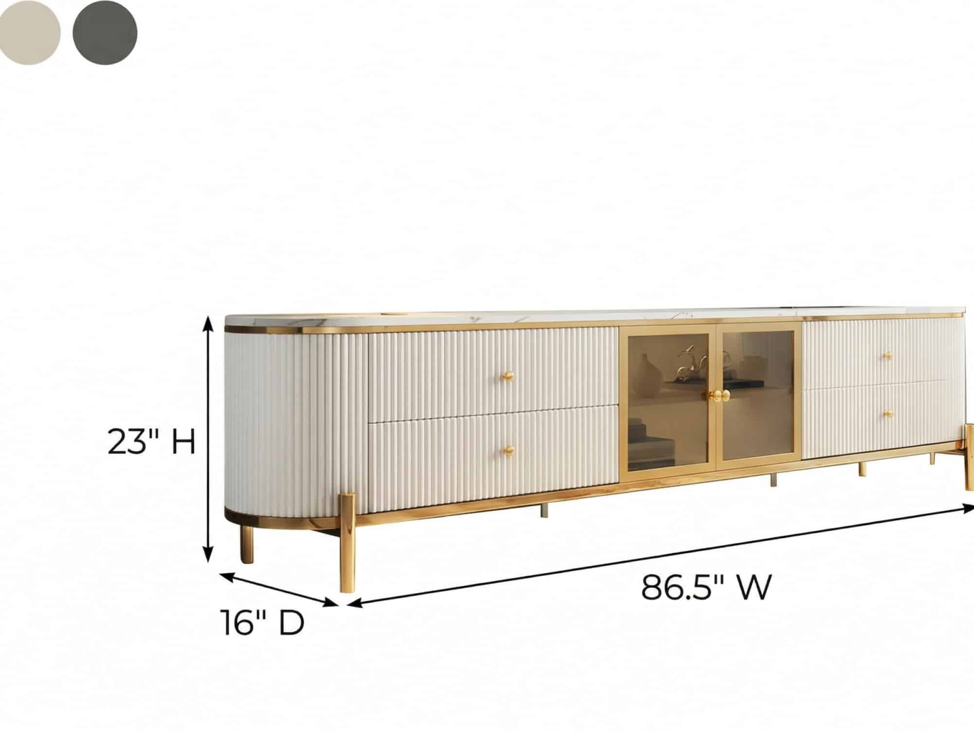 White Stone Drawers Shelves Long TV Stand with Legs - dimensions - 相册图 #8 White Stone Drawers Shelves Long TV Stand with Legs 相册图 #8 dimensions