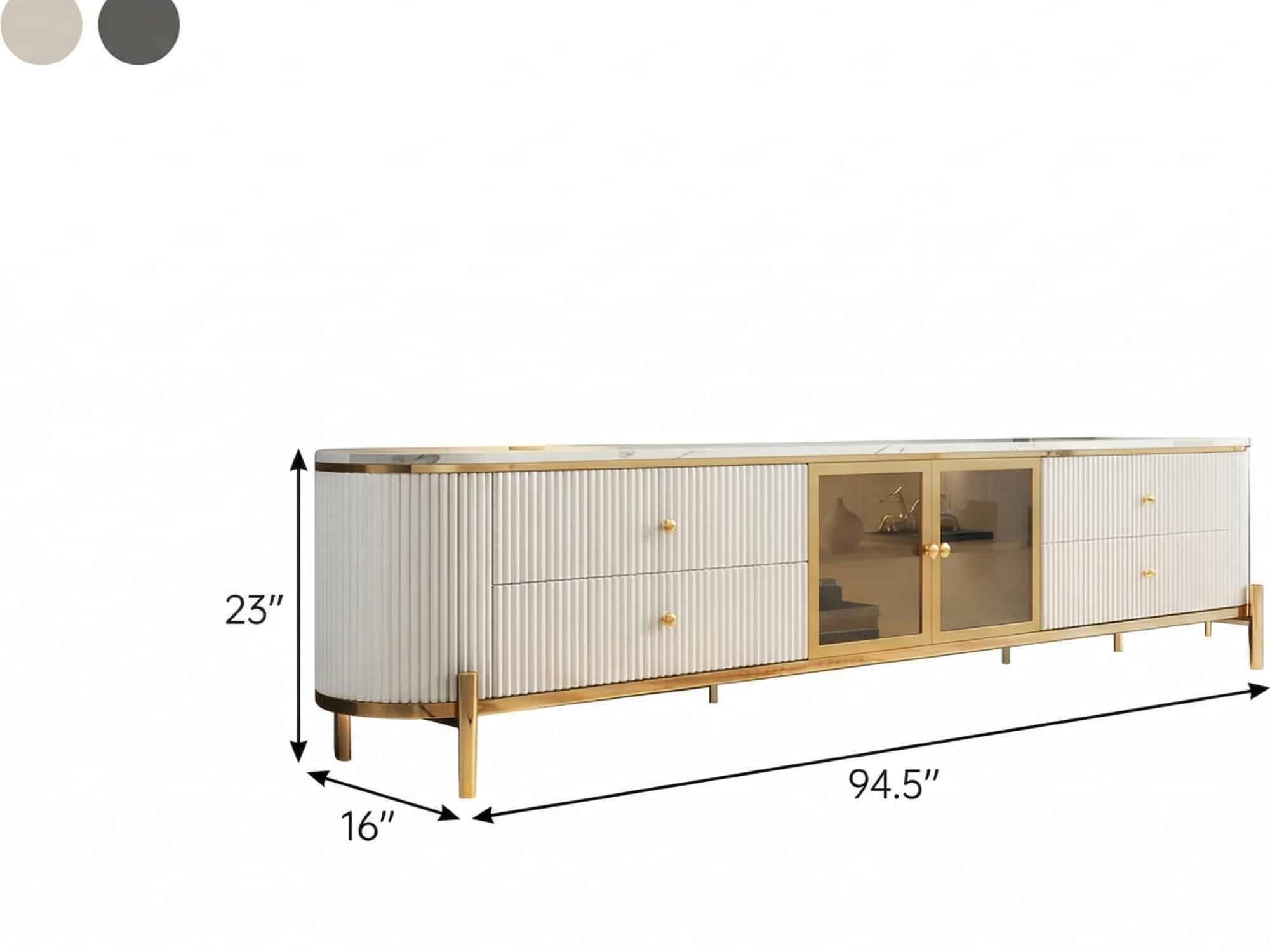 White Stone Drawers Shelves Long TV Stand with Legs - dimensions - 相册图 #9 White Stone Drawers Shelves Long TV Stand with Legs 相册图 #9 dimensions