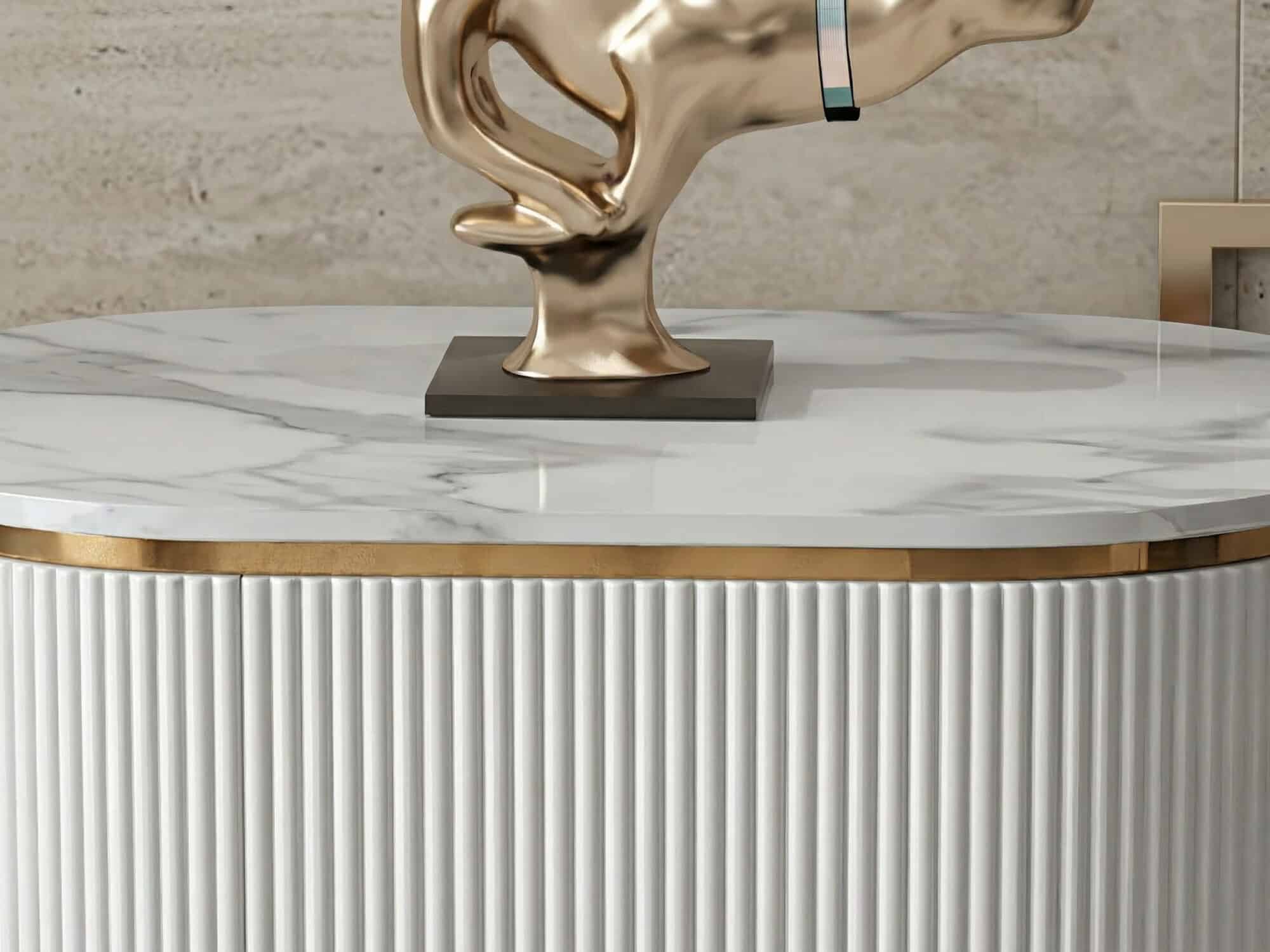 White Stone Drawers Shelves Long TV Stand with Legs - resized - 相册图 #3 White Stone Drawers Shelves Long TV Stand with Legs 相册图 #3 resized