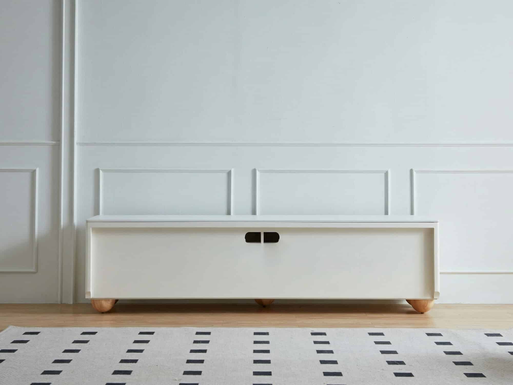 White Stone Rectangle Shelves Cabinet Long TV Stand - resized - 相册图 #11 White Stone Rectangle Shelves Cabinet Long TV Stand 相册图 #11 resized