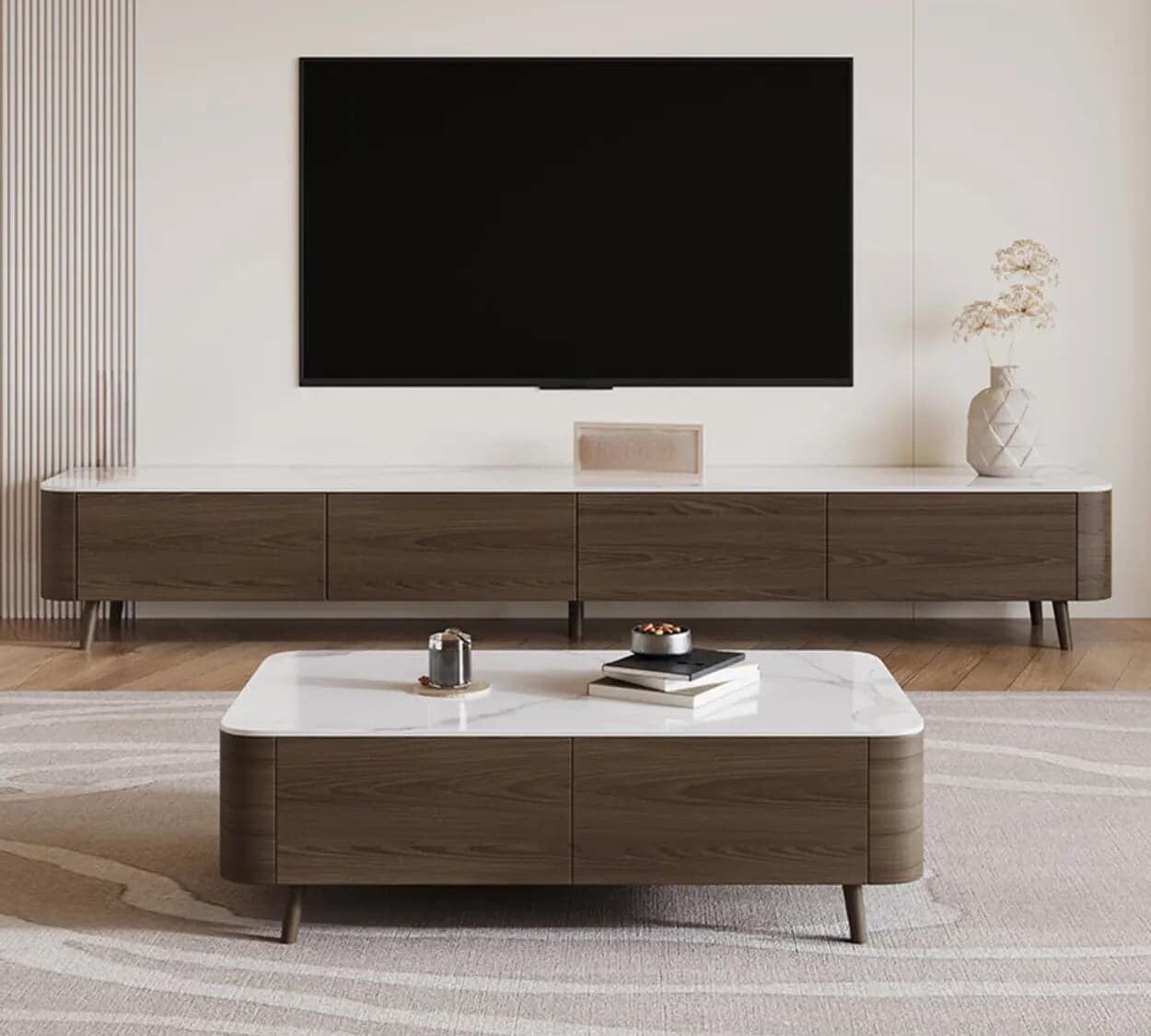 White Stone Top Drawers Tv Stand With Cable Management 1 Aa51893e 8a44 4e05 A303 2de551bbc50c