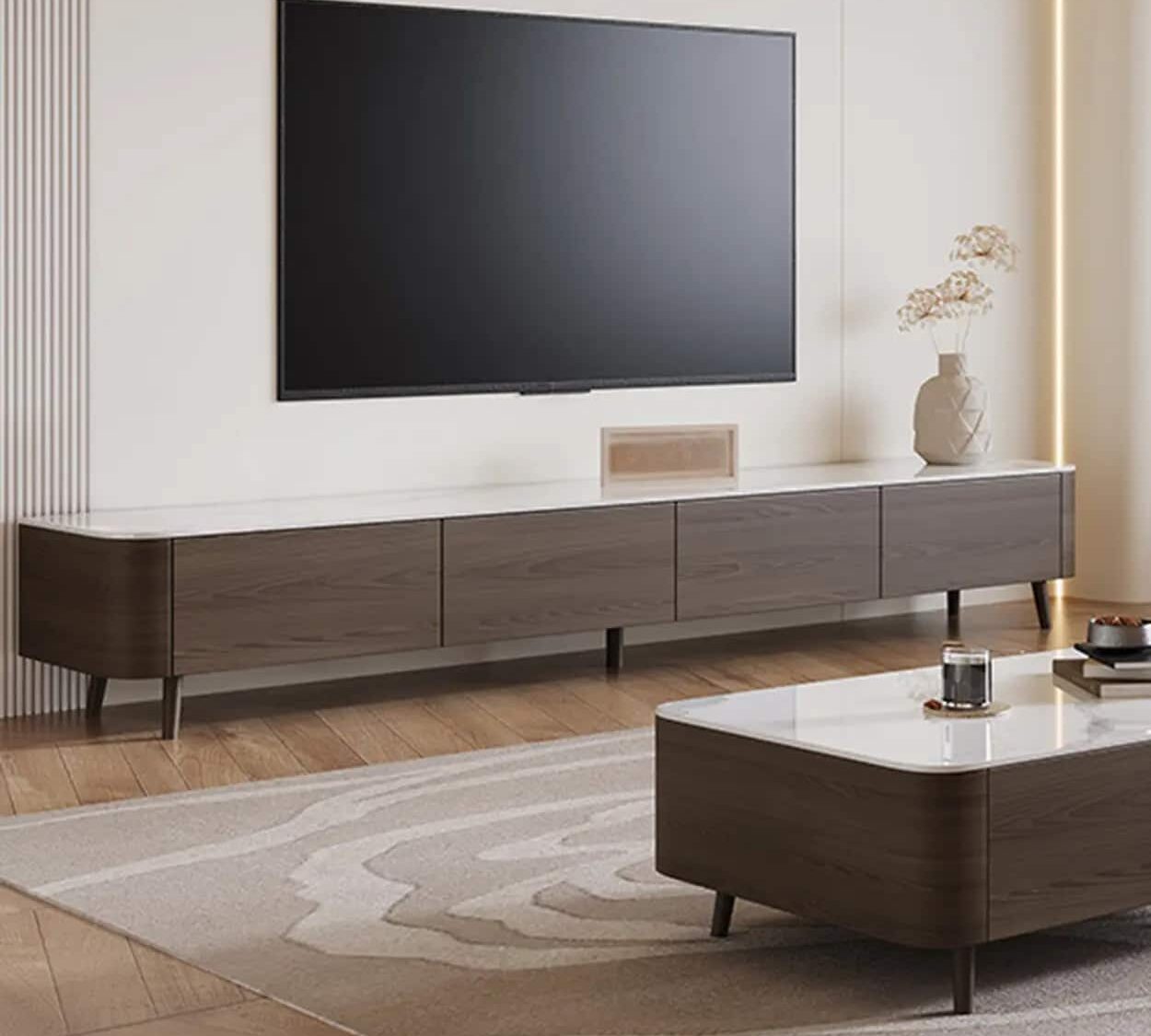 White Stone Top Drawers Tv Stand With Cable Management 2 81cc3231 E4b0 4a57 B7eb 803b1f4ef8e0