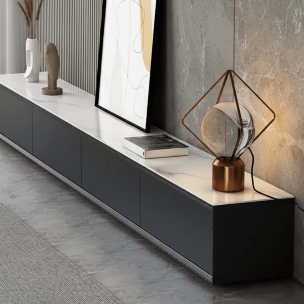 white-wood-slate-long-tv-stand-with-drawers-2 White Wood Slate Long Tv Stand With Drawers 2