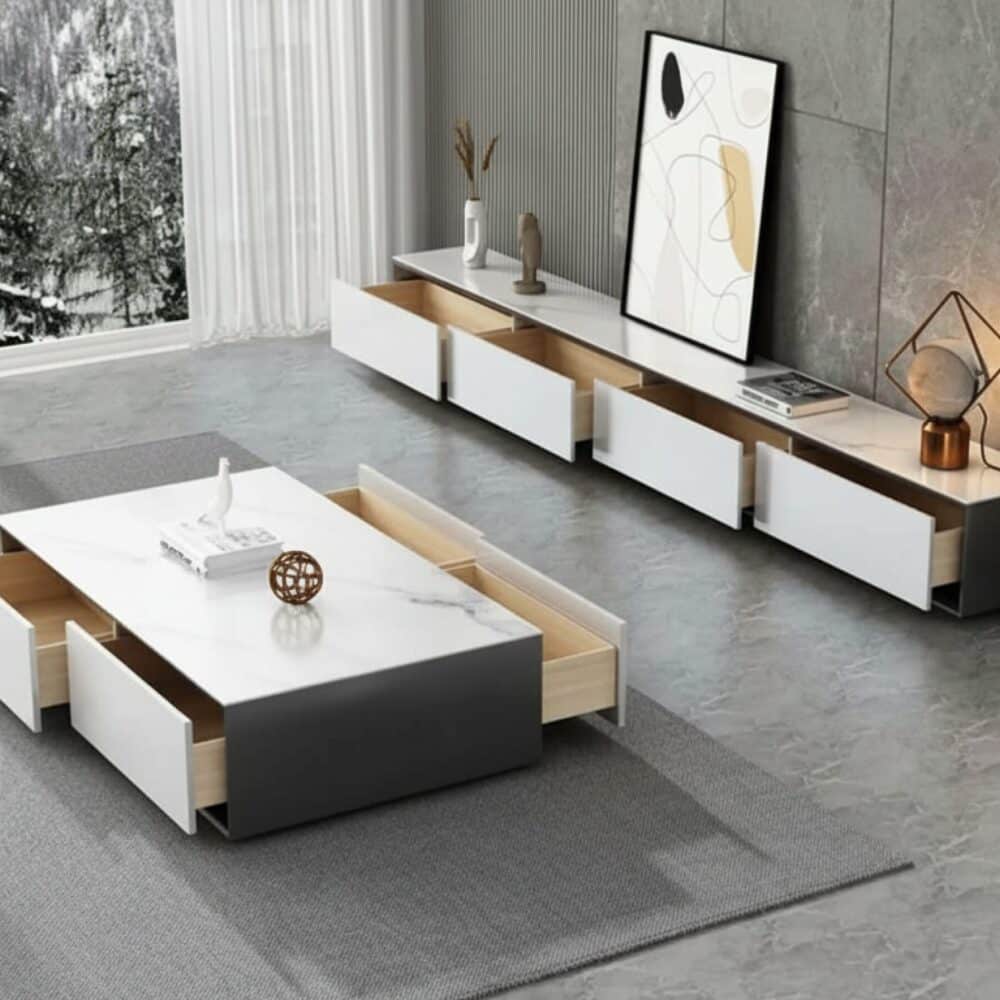 white-wood-slate-long-tv-stand-with-drawers-3 White Wood Slate Long Tv Stand With Drawers 3