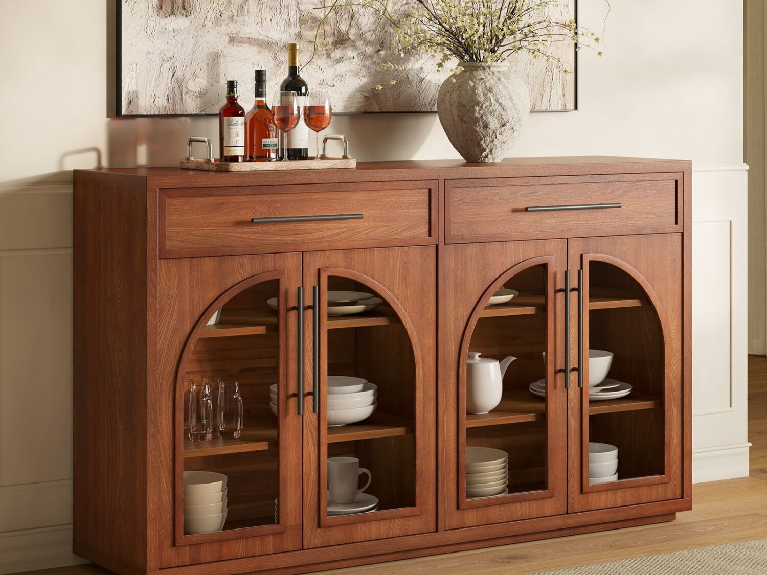 Valborg Elm Wood Sideboard