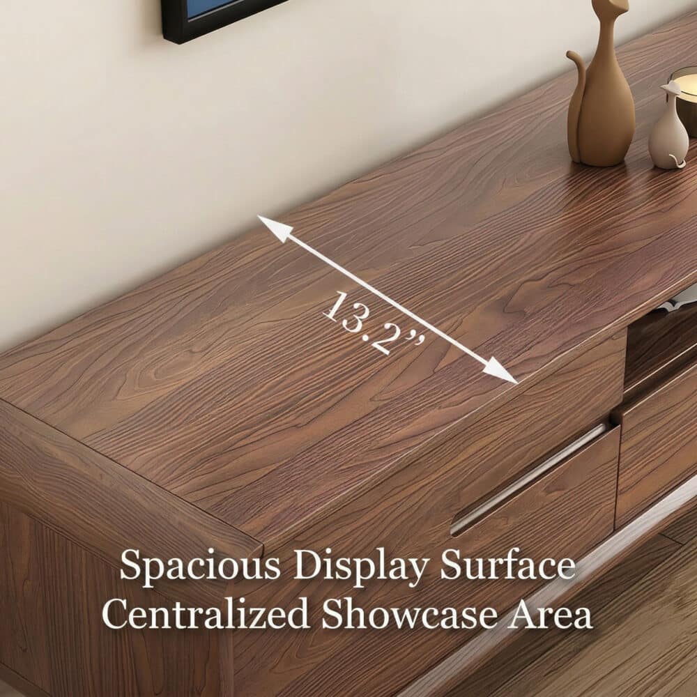 70.2'' Modern Walnut TV Stand Low Profile Wooden Media Console with Storage - resized - 相册图 #4 70.2'' Modern Walnut TV Stand Low Profile Wooden Media Console with Storage 相册图 #4 resized