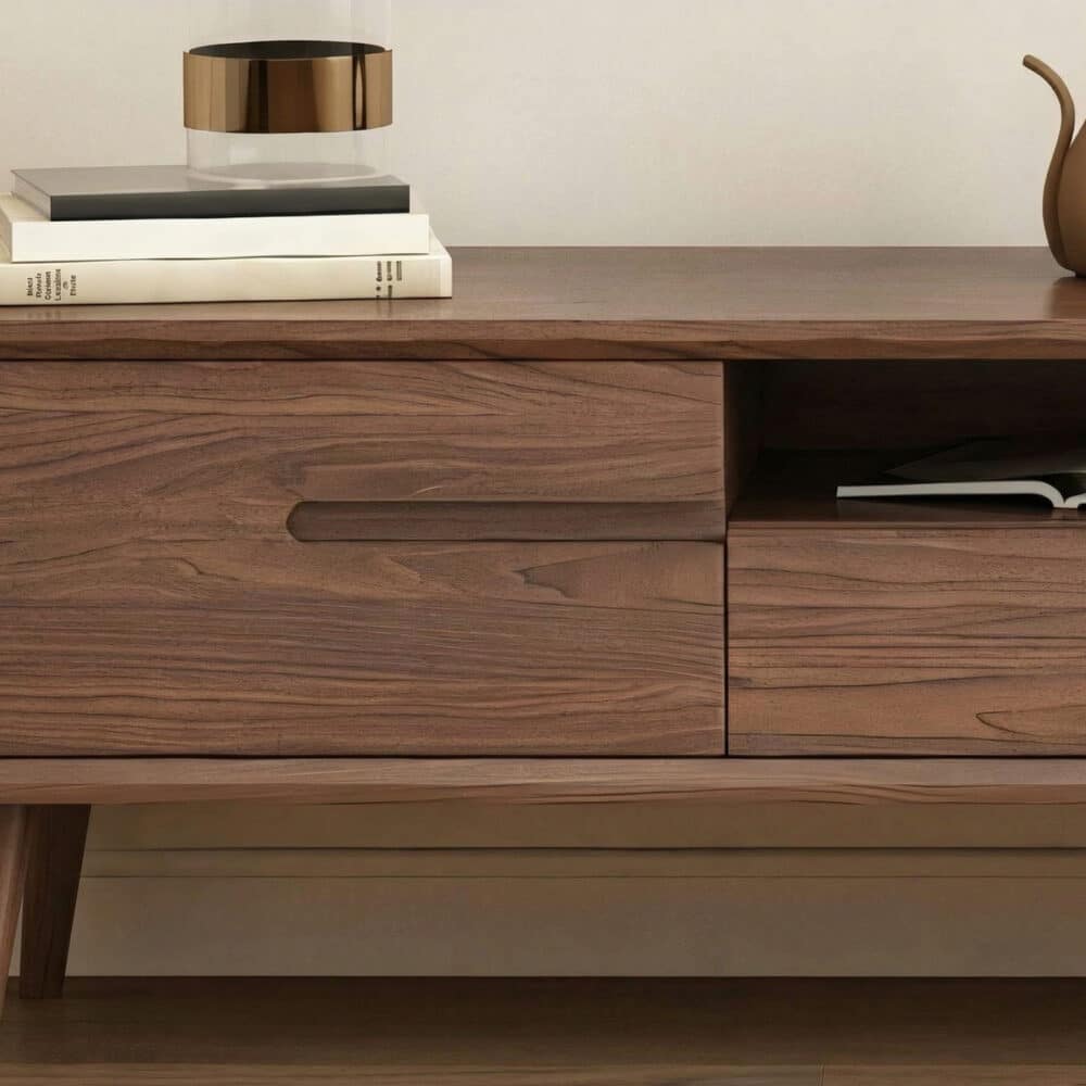 70.2'' Modern Walnut TV Stand Low Profile Wooden Media Console with Storage - resized - 相册图 #7 70.2'' Modern Walnut TV Stand Low Profile Wooden Media Console with Storage 相册图 #7 resized