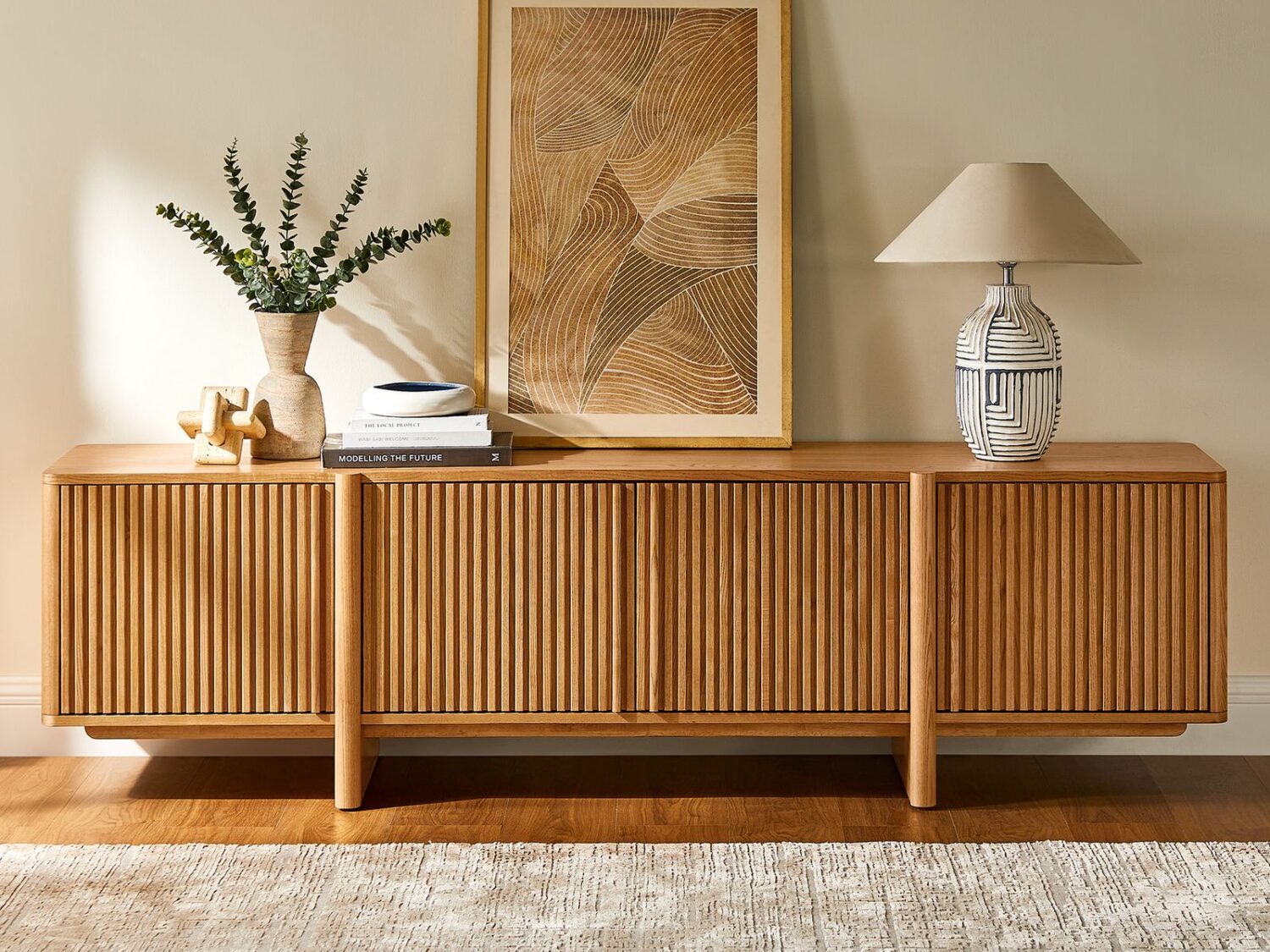 Sabina Ash Wood Media Console