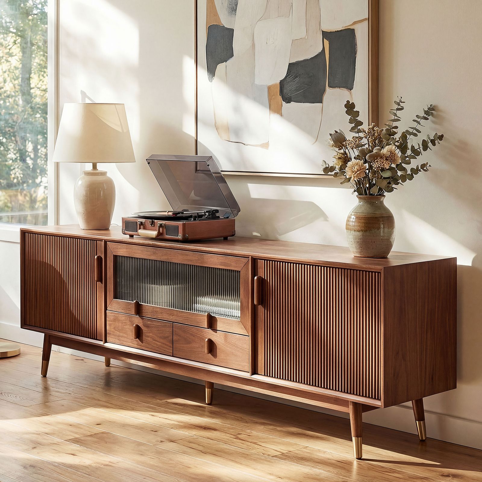 The Stavn Walnut Media Console