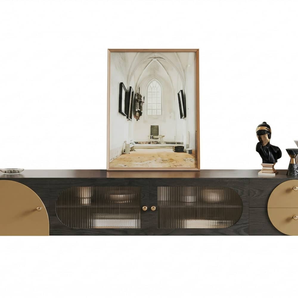 Black Ash Wood Cabinet Drawers Rectangle TV Stand - resized - 相册图 #1 Black Ash Wood Cabinet Drawers Rectangle TV Stand 相册图 #1 resized