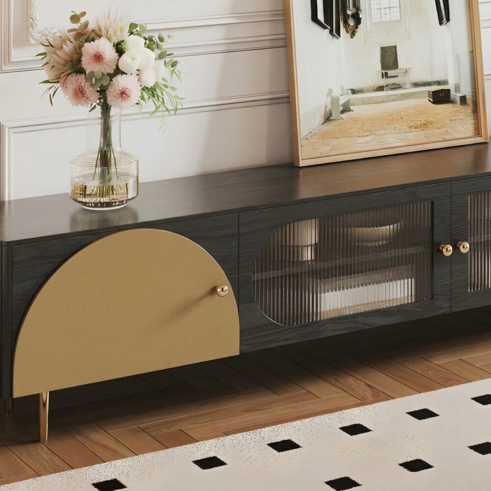 Black Ash Wood Cabinet Drawers Rectangle TV Stand - resized - 相册图 #10 Black Ash Wood Cabinet Drawers Rectangle TV Stand 相册图 #10 resized