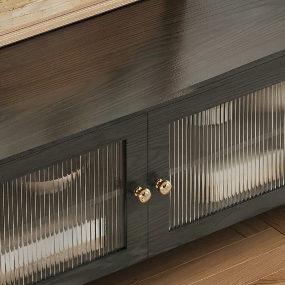 Black Ash Wood Cabinet Drawers Rectangle TV Stand - resized - 相册图 #5 Black Ash Wood Cabinet Drawers Rectangle TV Stand 相册图 #5 resized