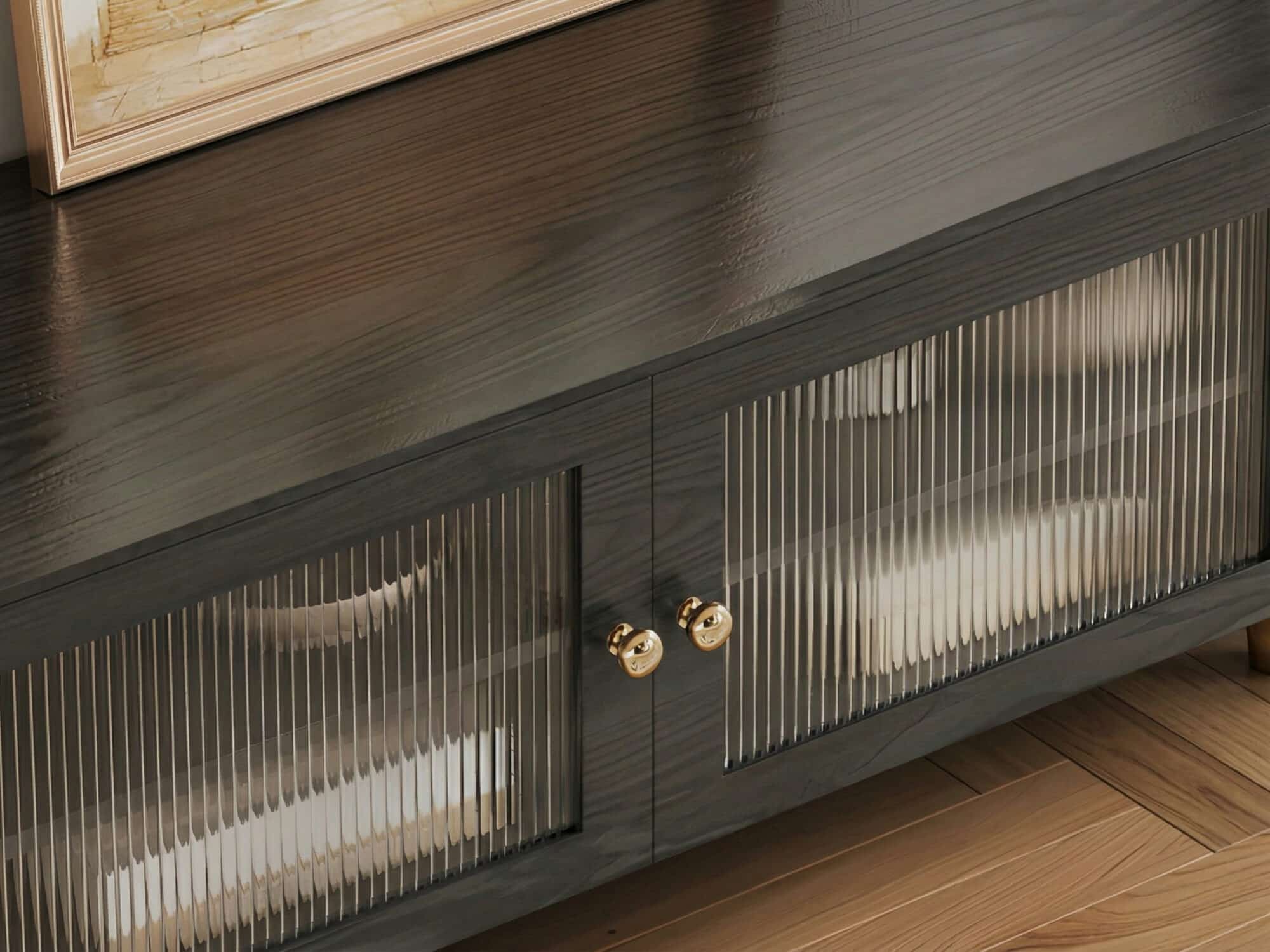 Black Ash Wood Cabinet Drawers Rectangle TV Stand - resized - 相册图 #5 Black Ash Wood Cabinet Drawers Rectangle TV Stand 相册图 #5 resized