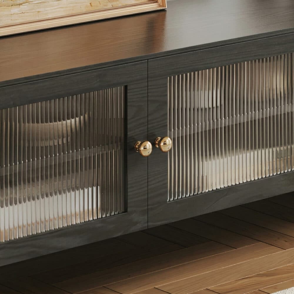 Black Ash Wood Cabinet Drawers Rectangle TV Stand - resized - 相册图 #6 Black Ash Wood Cabinet Drawers Rectangle TV Stand 相册图 #6 resized