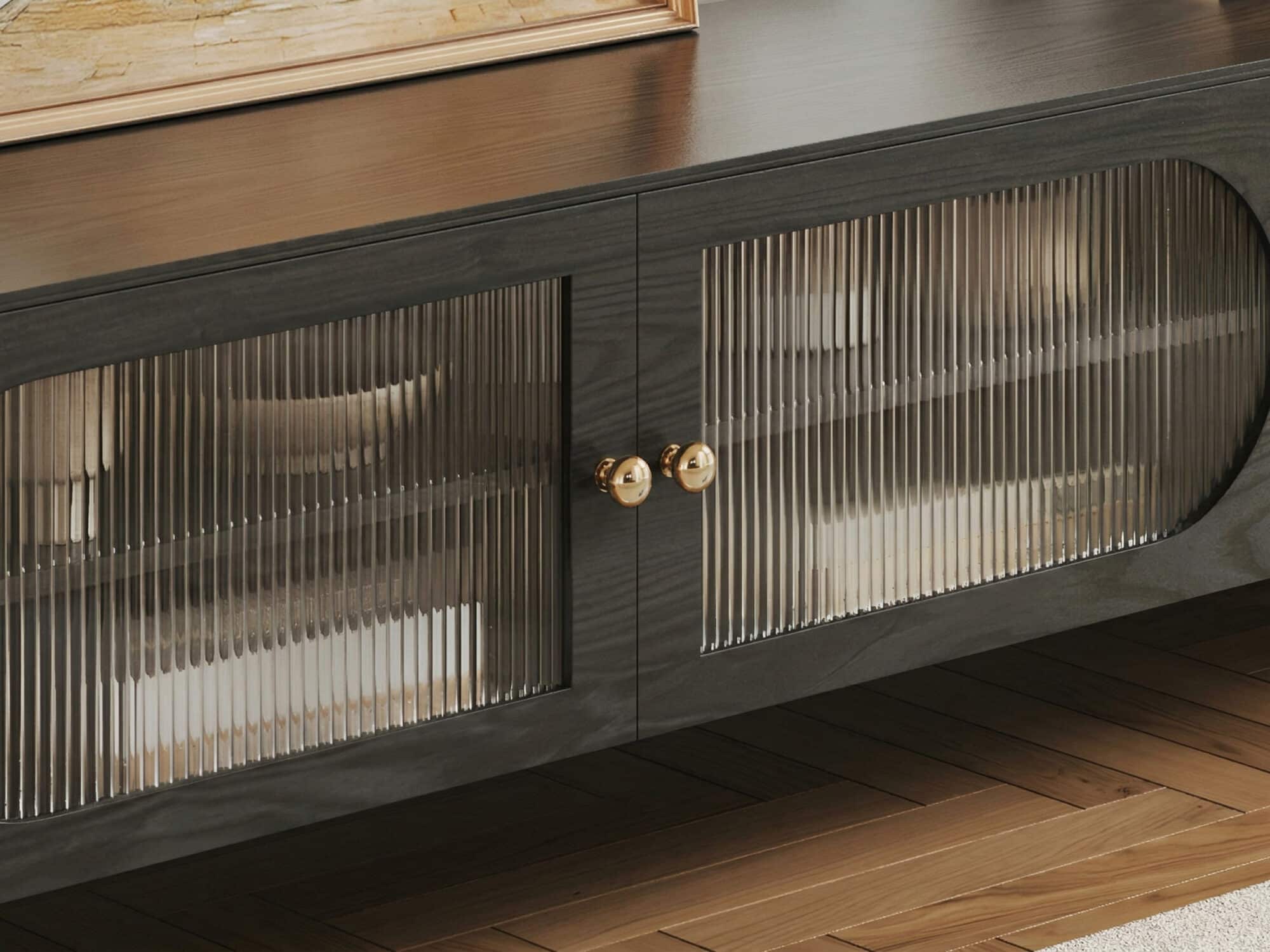 Black Ash Wood Cabinet Drawers Rectangle TV Stand - resized - 相册图 #6 Black Ash Wood Cabinet Drawers Rectangle TV Stand 相册图 #6 resized