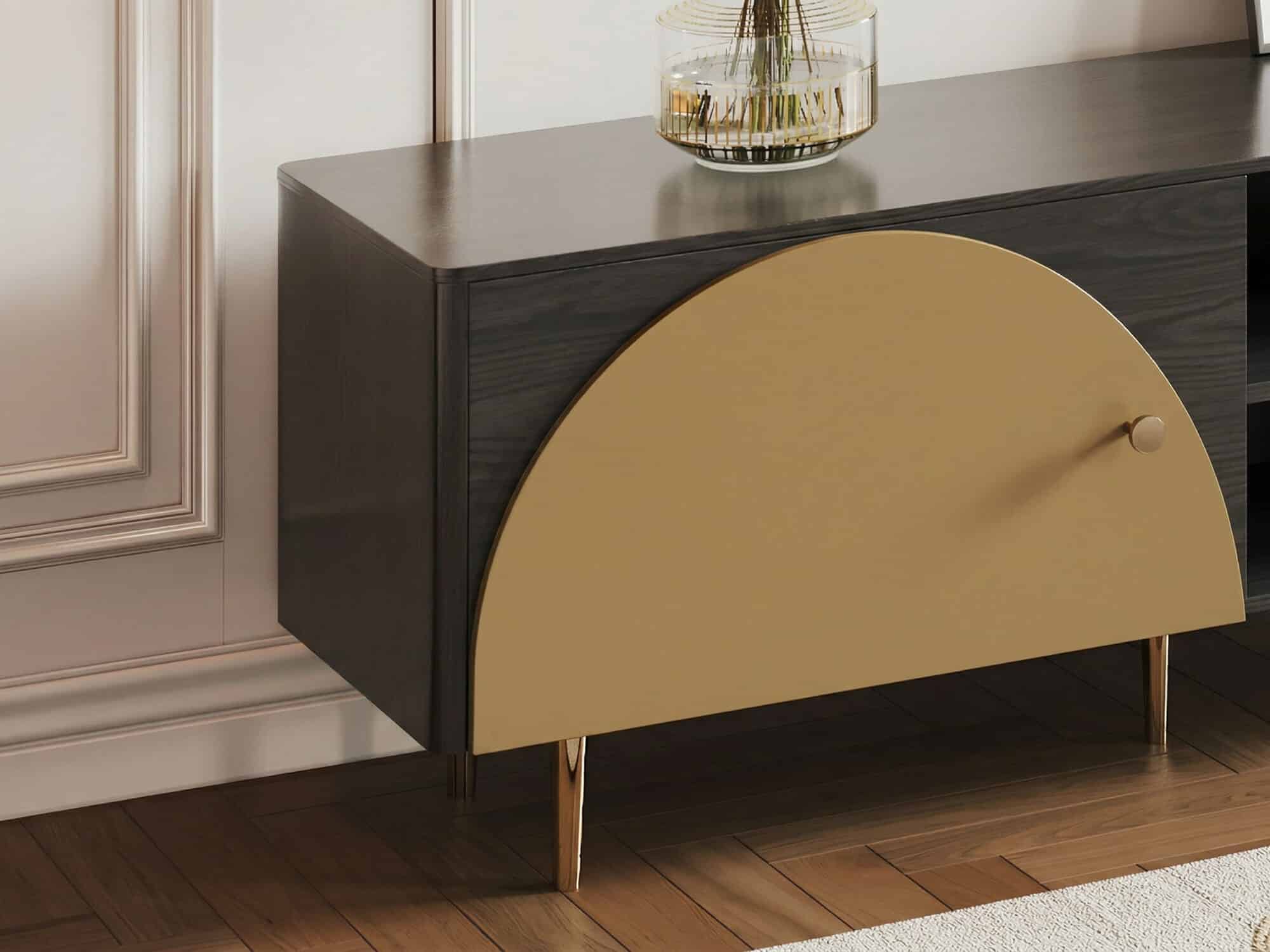 Black Ash Wood Cabinet Drawers Rectangle TV Stand - resized - 相册图 #8 Black Ash Wood Cabinet Drawers Rectangle TV Stand 相册图 #8 resized