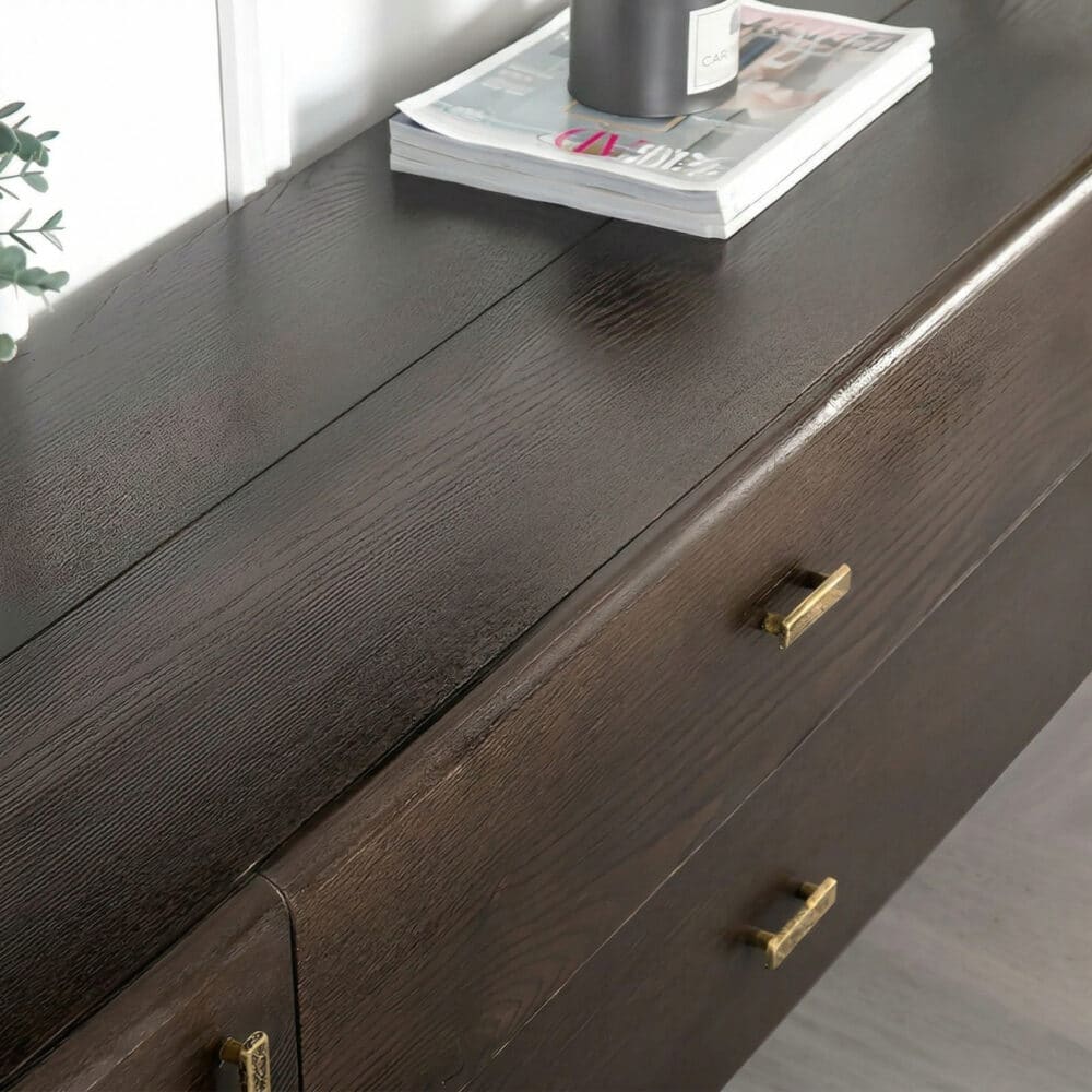 Brown Long Espresso Wood Tone Oak Cabinet TV Stand - resized - 相册图 #10 2 Brown Long Espresso Wood Tone Oak Cabinet TV Stand 相册图 #10 resized