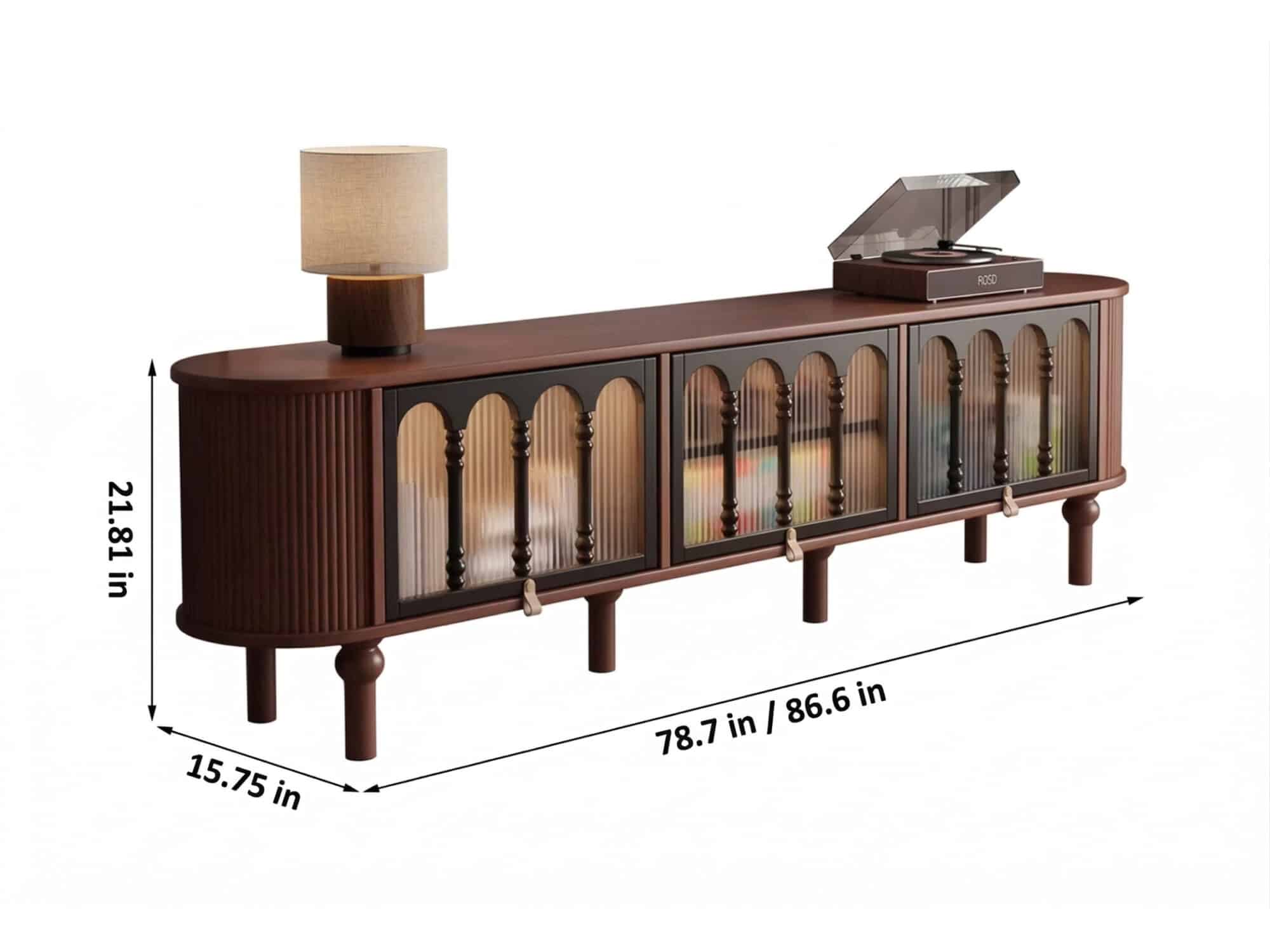 French Vintage Solid Wood TV Stand: Mid-Century Modern Media Console - dimensions - 相册图 #5 French Vintage Solid Wood TV Stand: Mid-Century Modern Media Console 相册图 #5 dimensions