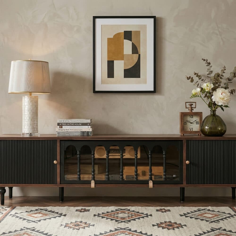 French Vintage TV Stand Storage Cabinet - resized - 商品主图 French Vintage TV Stand Storage Cabinet 商品主图 resized