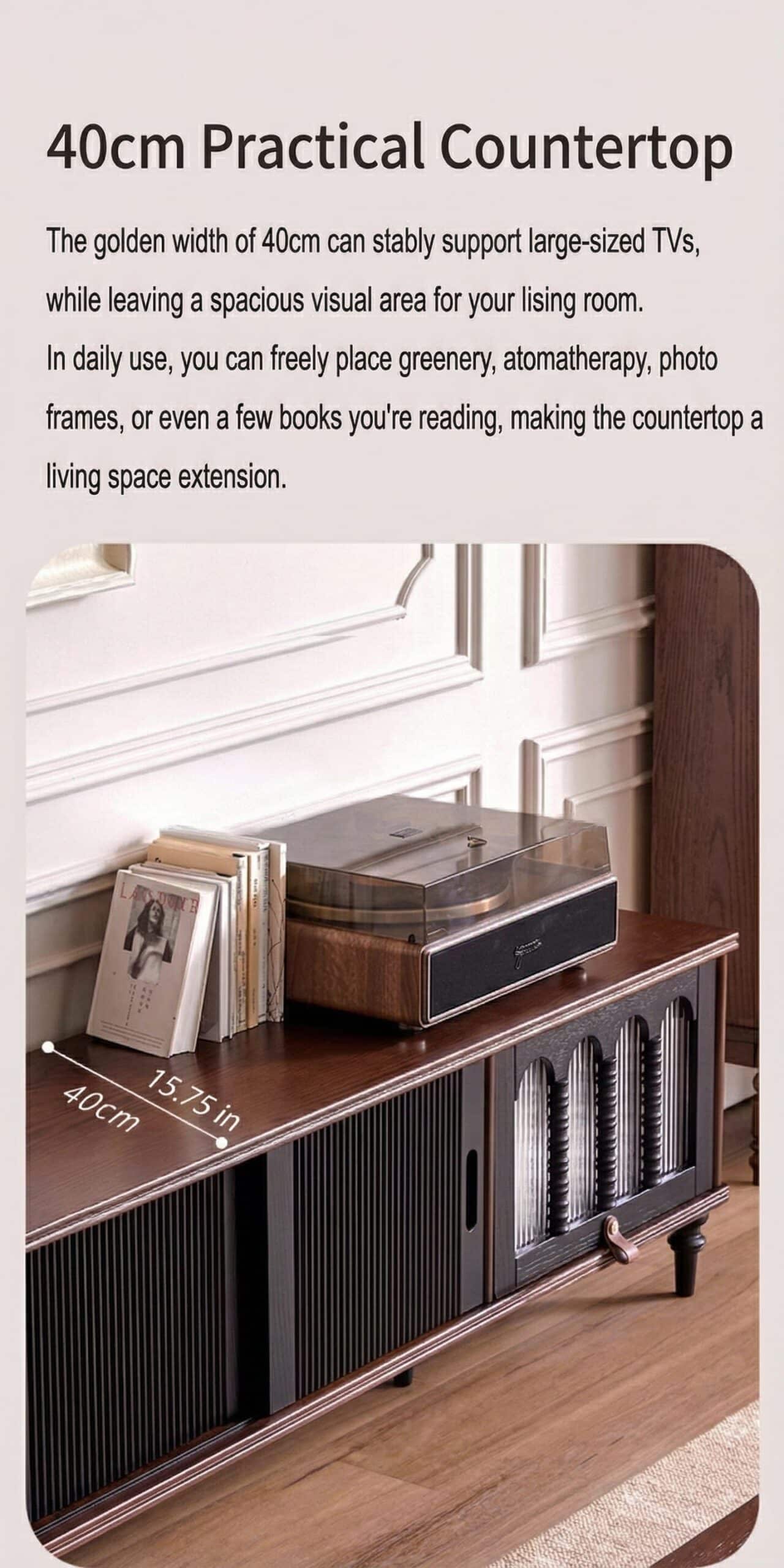 French Vintage TV Stand Storage Cabinet 手动上传图 translated