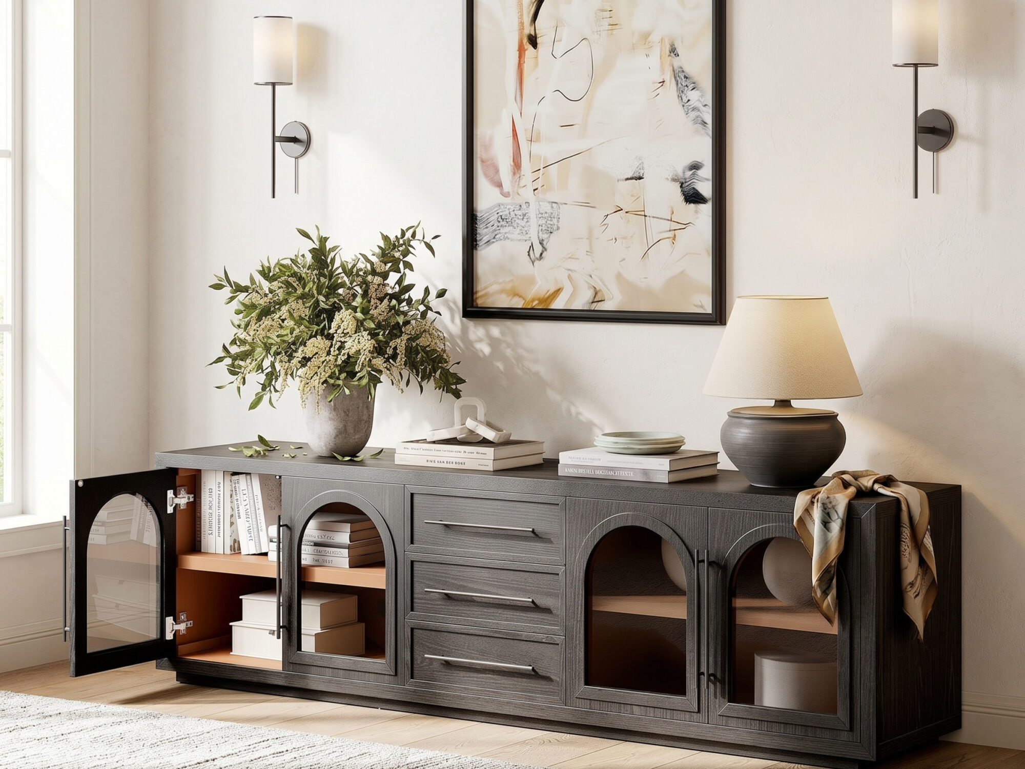 Lira Oak Media Console 相册图 #19 scene