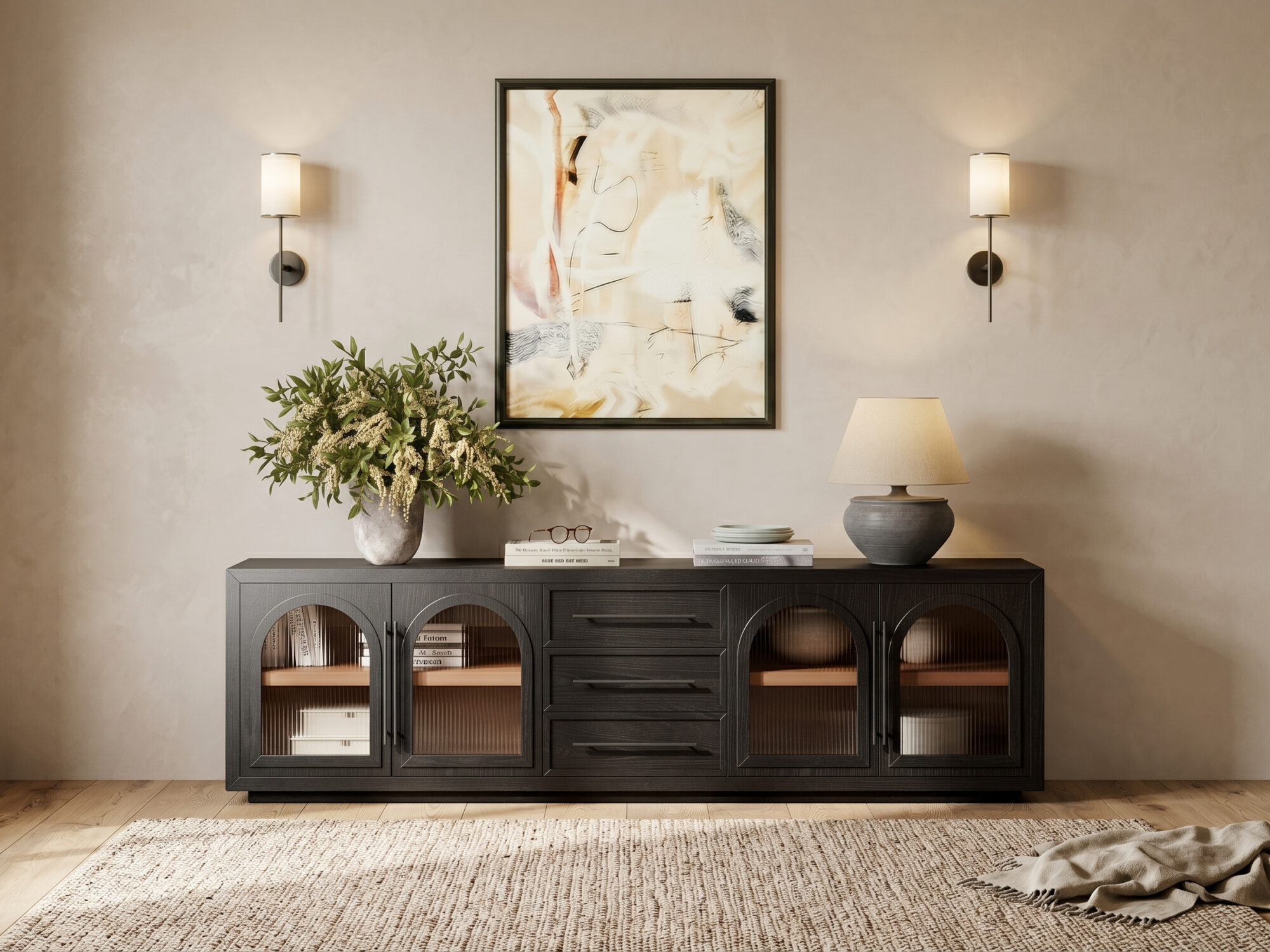 Lira Oak Media Console 相册图 #20 scene