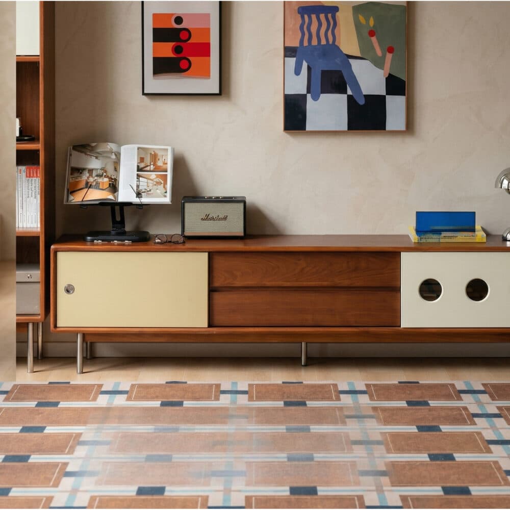 Mid-Century Modern Wood TV Stand with Drawers Storage - scene - 相册图 #2 Mid-Century Modern Wood TV Stand with Drawers Storage 相册图 #2 scene