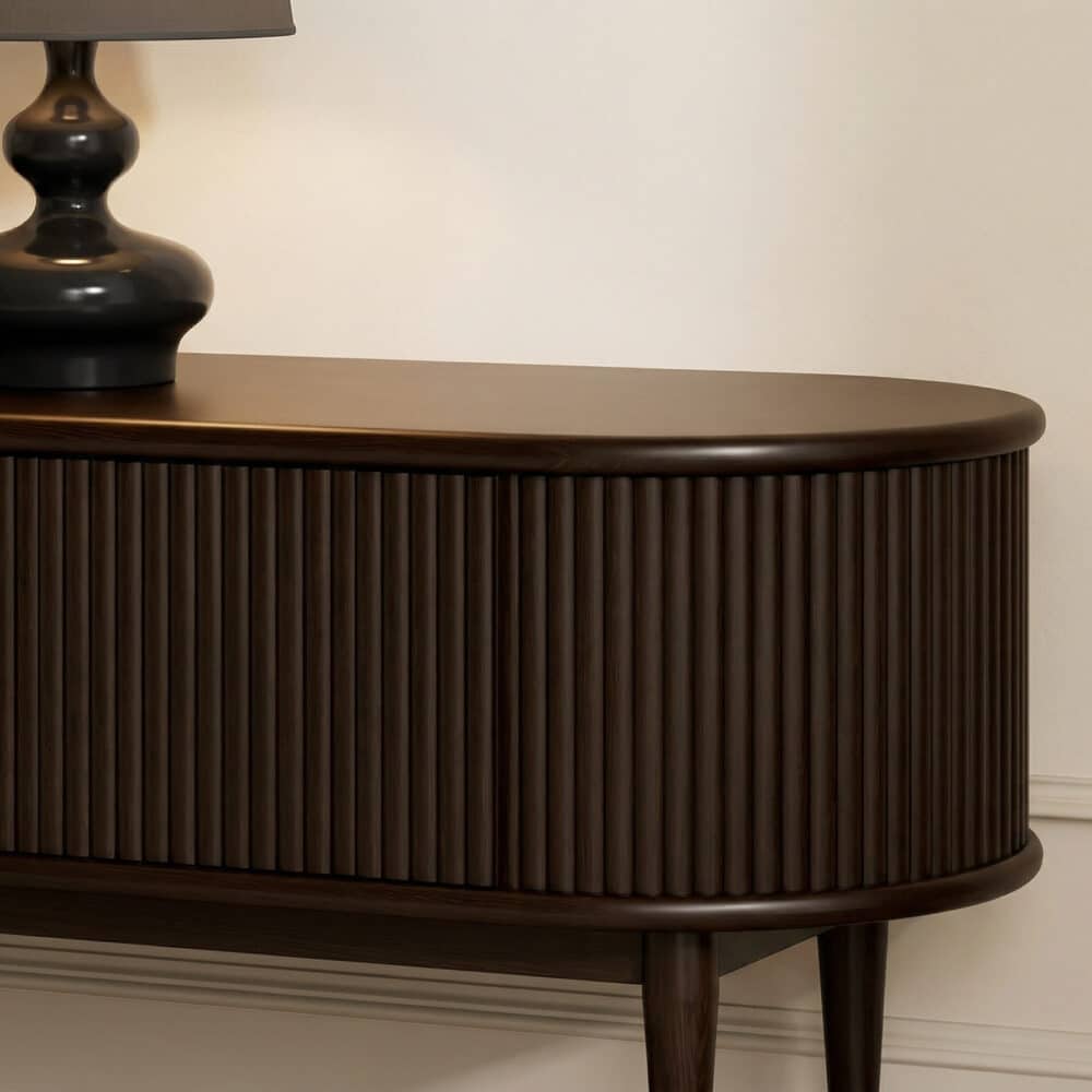 Modern Black TV Stand Console Table with Arched Glass Doors - resized - 相册图 #8 Modern Black TV Stand Console Table with Arched Glass Doors 相册图 #8 resized