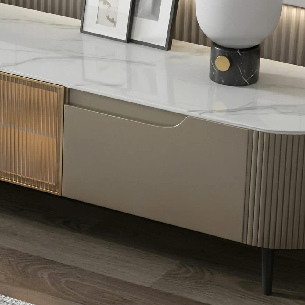 Modern Grey Stone Drawers Shelves Long Length TV Stand - resized - 相册图 #5 Modern Grey Stone Drawers Shelves Long Length TV Stand 相册图 #5 resized